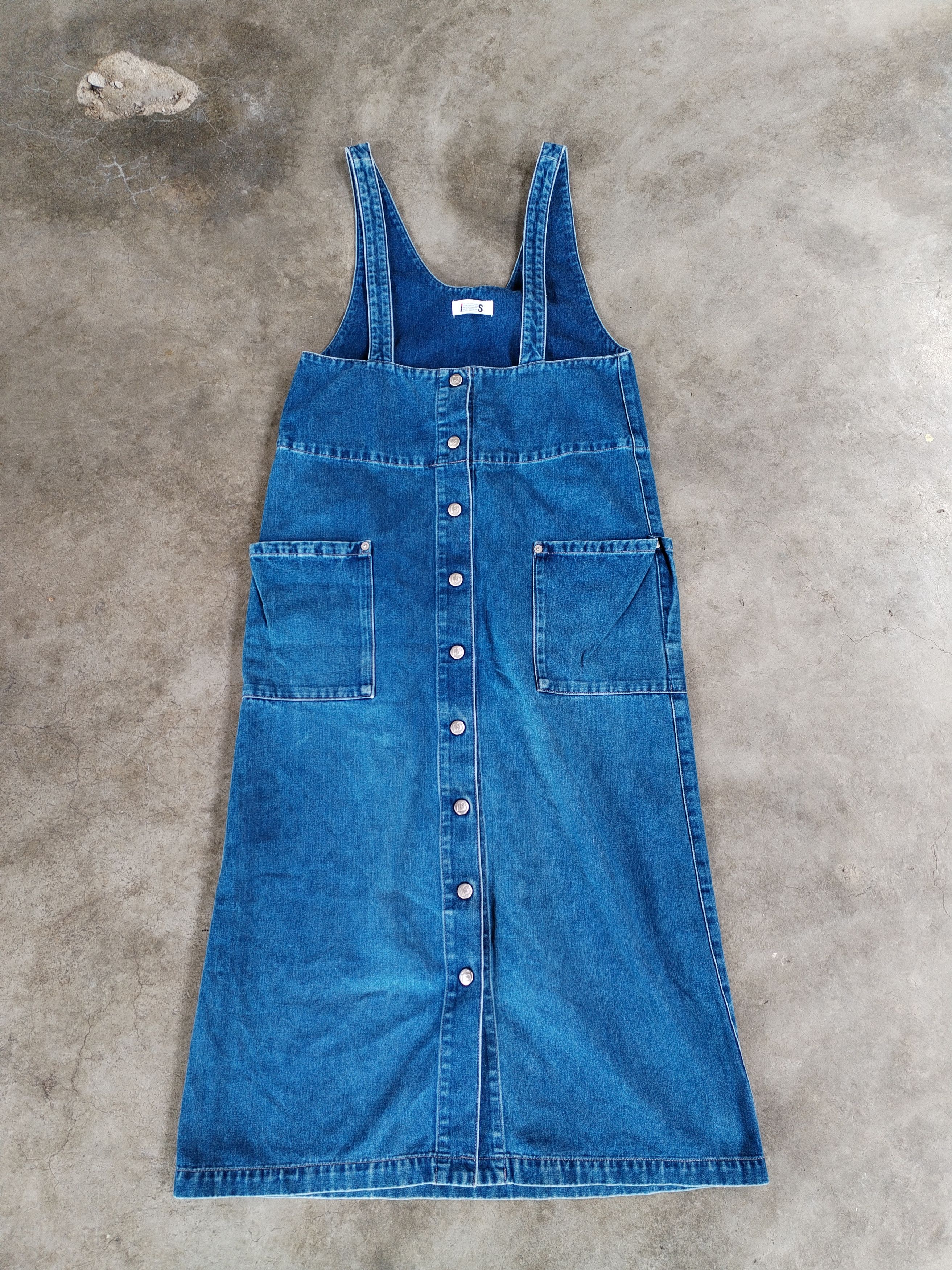 Image of Vintage Issey Miyake Overall Button Up Dress Jeans Women in Denim, Men's (Size 30)