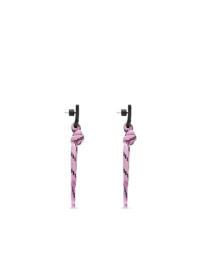 image of Balenciaga O1Srvl11E0524 Size: Os Plate Earrings In Purple/black, Women's