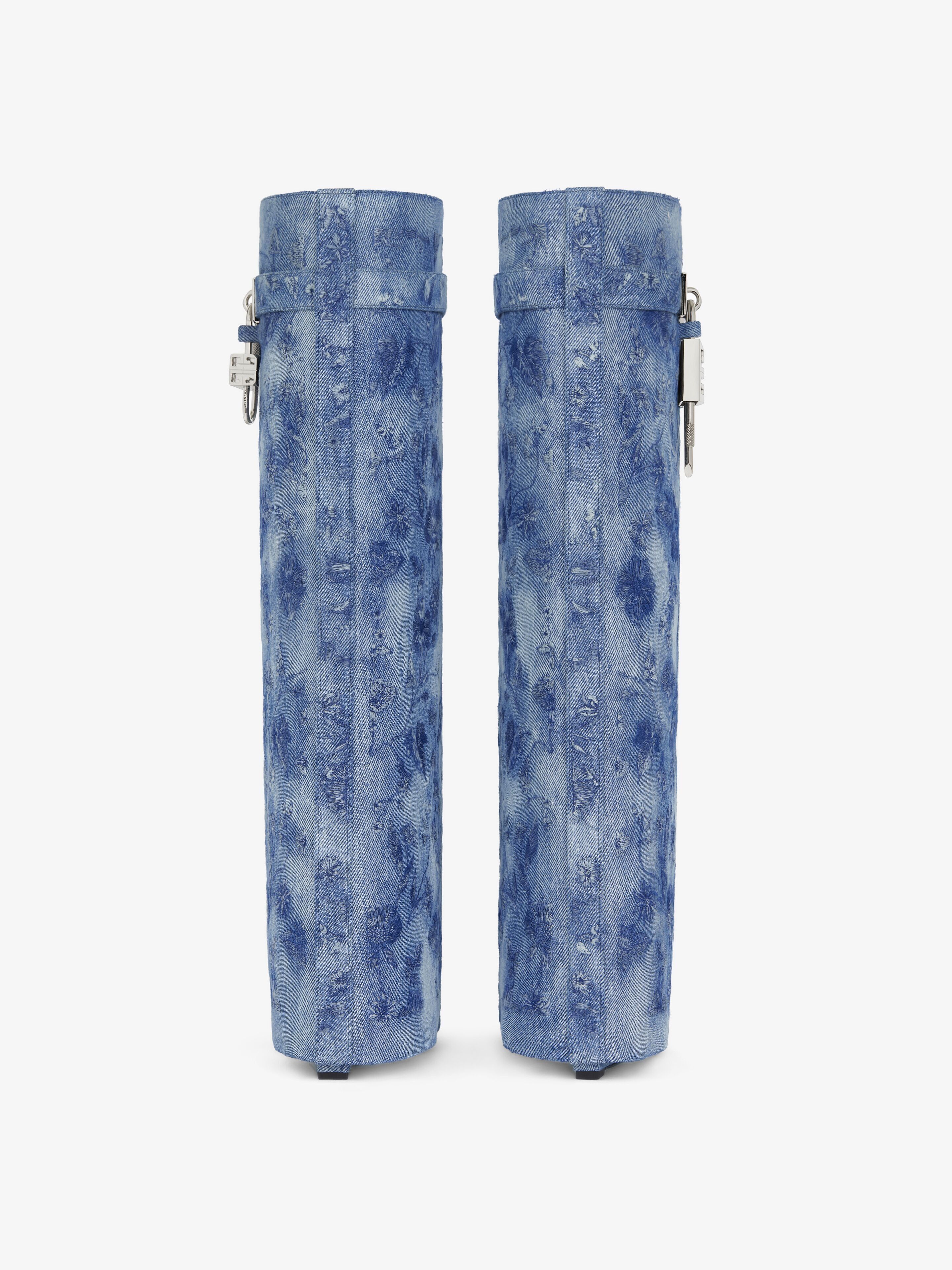 Givenchy oc11z0725 Shark Lock Boots in Medium Blue Size US 10 / IT 40 - 7 Thumbnail