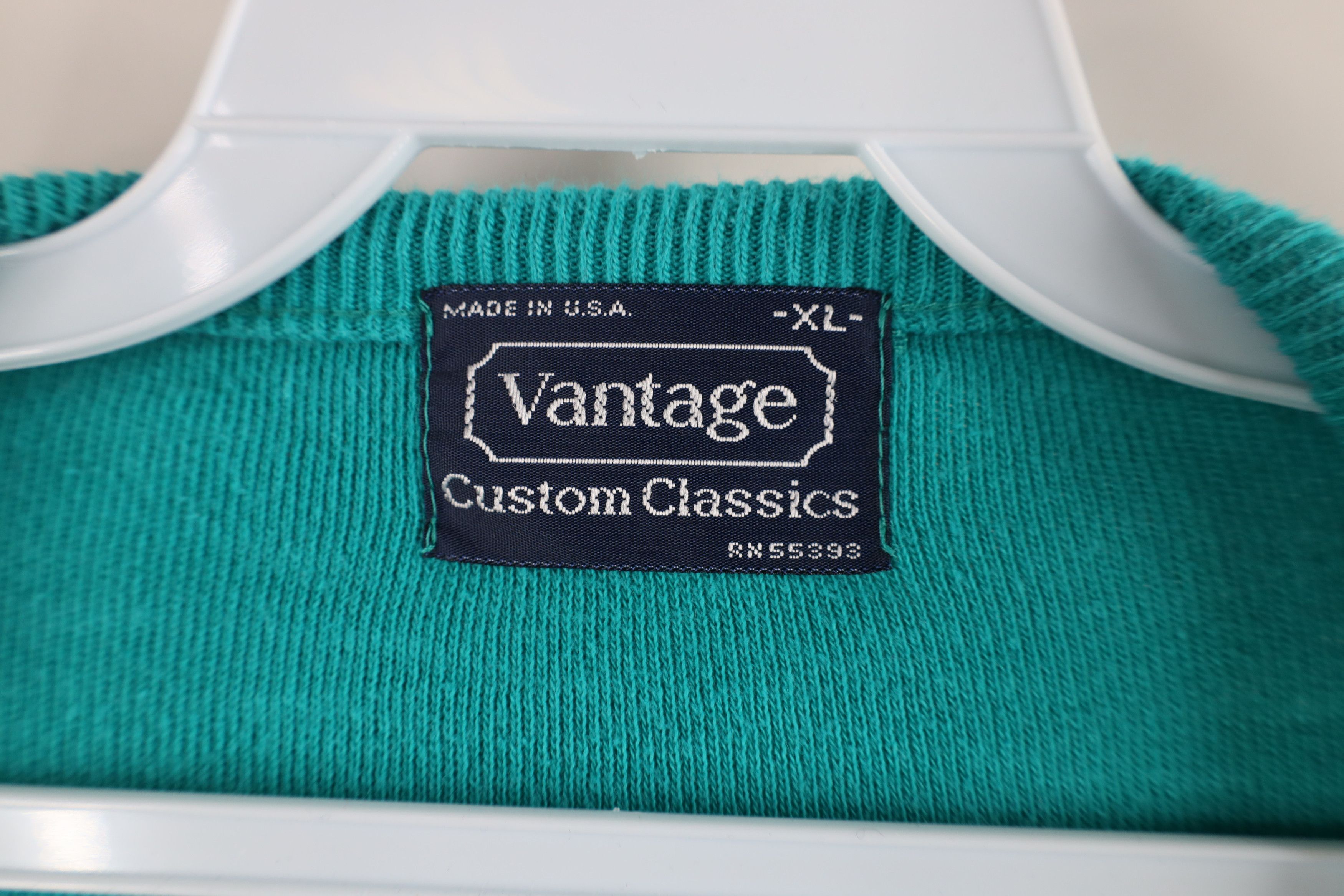 Vintage Vintage 80s 90s GM Chevrolet Knit V-Neck Sweater Teal USA Size US XL / EU 56 / 4 - 6 Thumbnail