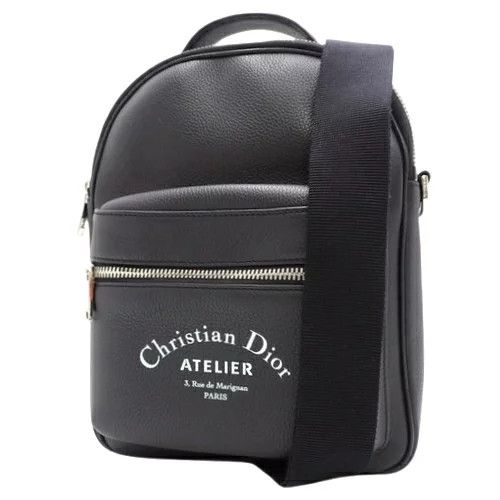 image of Christian Dior Atelier Shoulder Bag Black Silver, Women's
