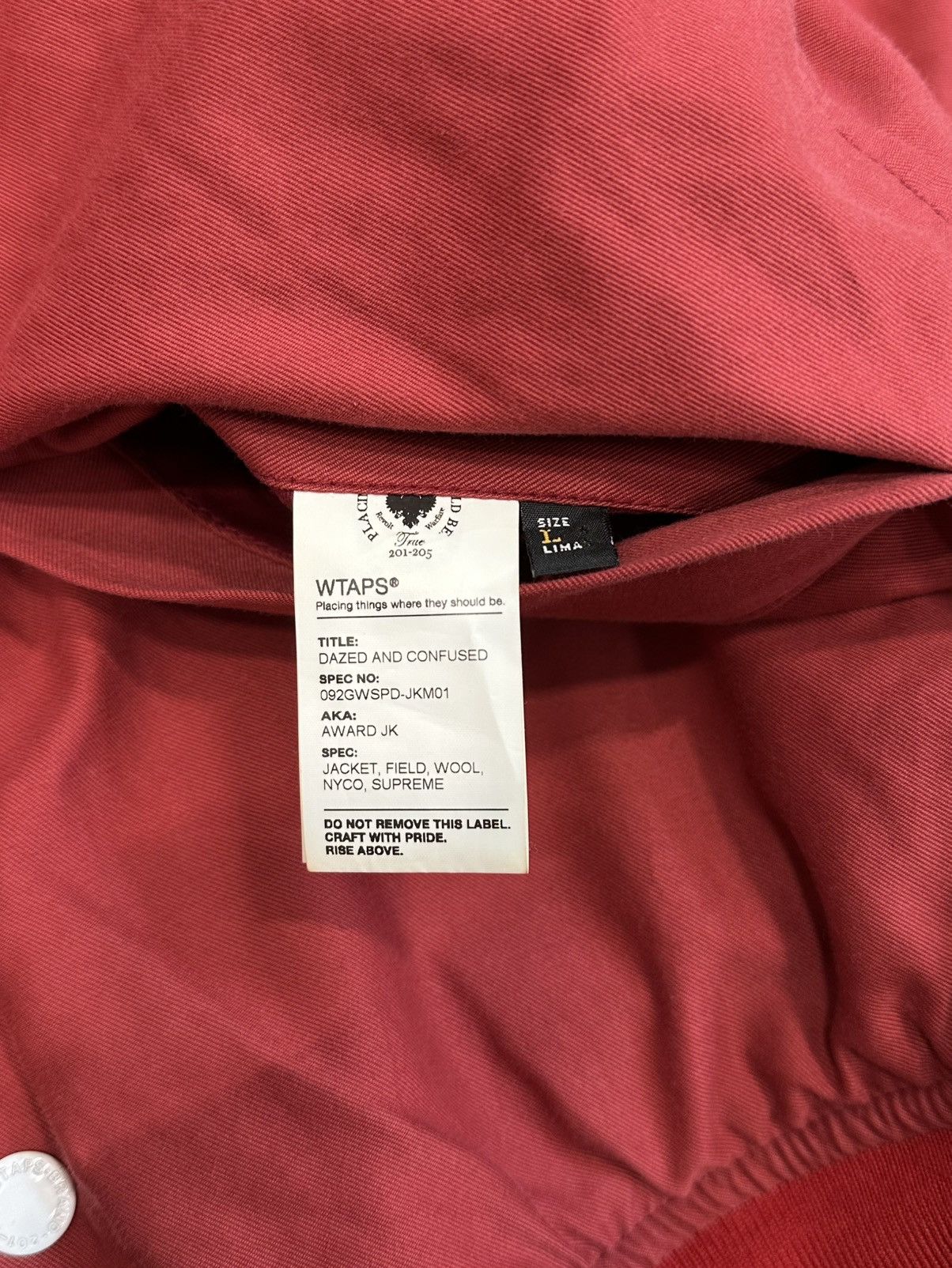 Supreme × Wtaps Supreme x WTAPS Award Jacket Size US L / EU 52-54 / 3 - 5 Thumbnail