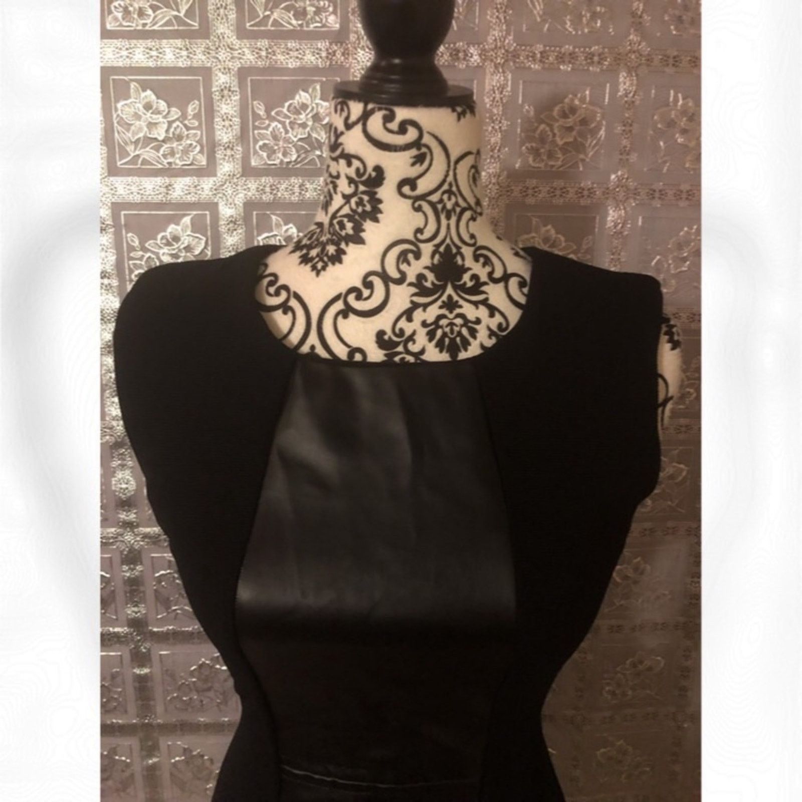 Other NWT Arden B Black Faux Leather Panel Dress Size XS / US 0-2 / IT 36-38 - 6 Thumbnail