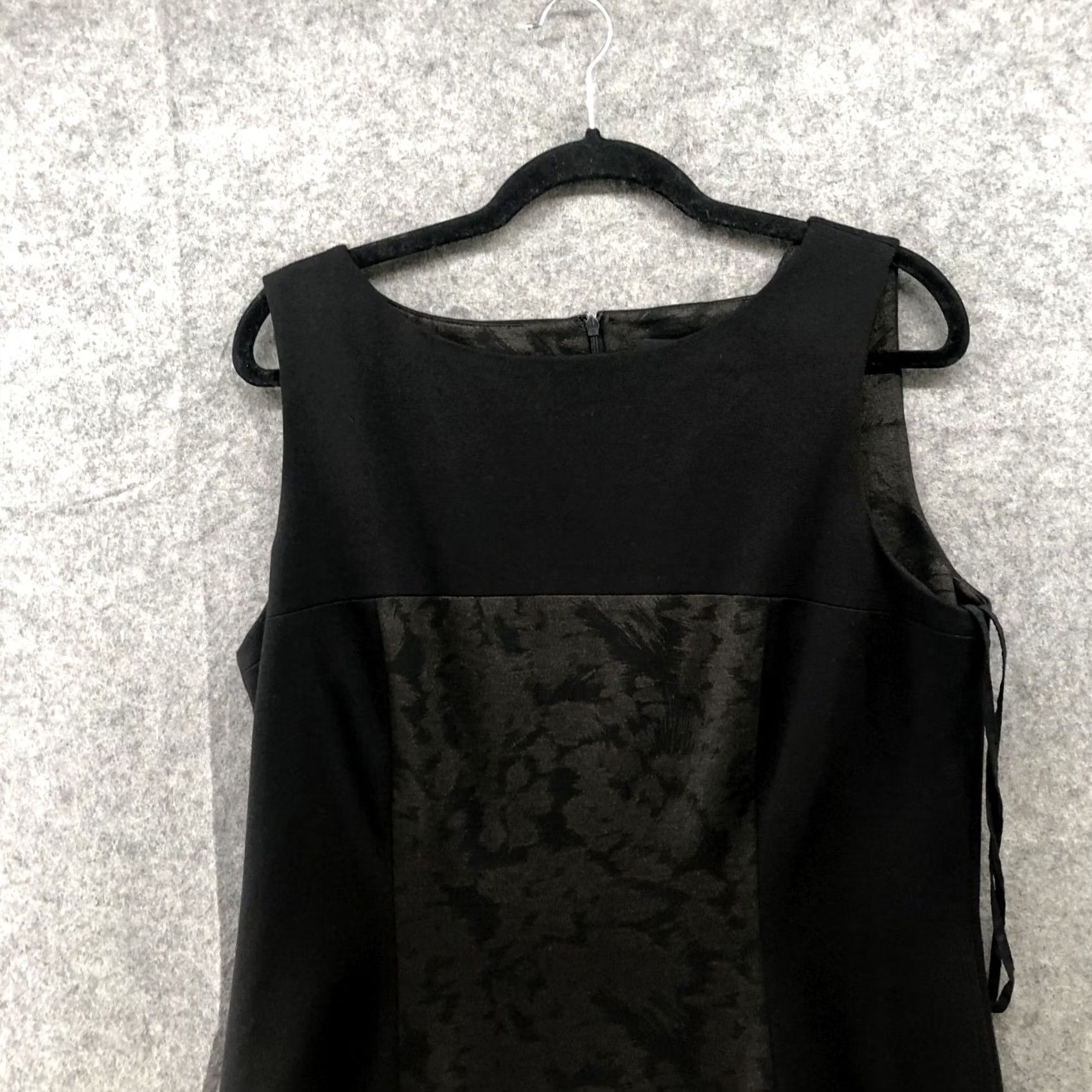 Vintage Tahari Arthur S Levine Dress Size 12 Sheath Black Brown Sleeveless Career Ponte Womens Size XL / US 12-14 / IT 48-50 - 3 Thumbnail