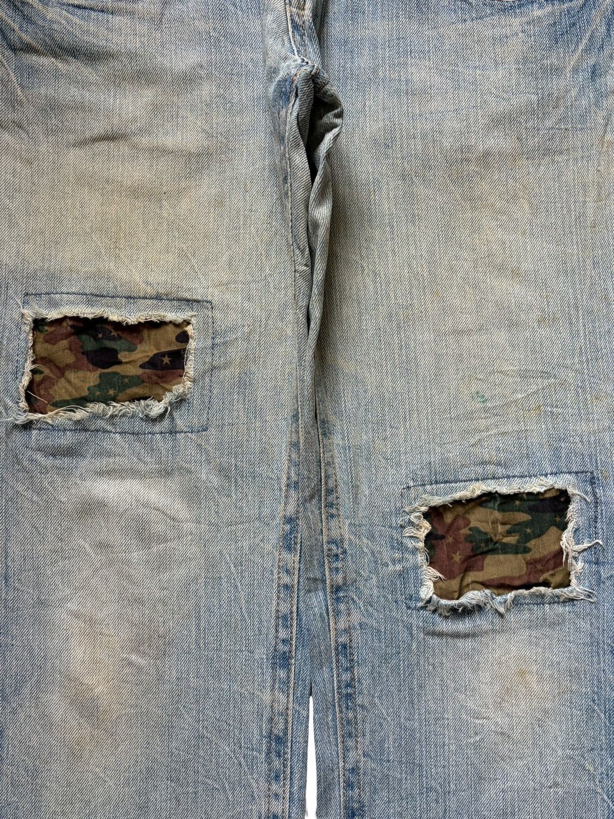 Issey Miyake Vintage Japanese Brand Double Waist Distressed Jeans Size 30" / US 8 / IT 44 - 3 Thumbnail