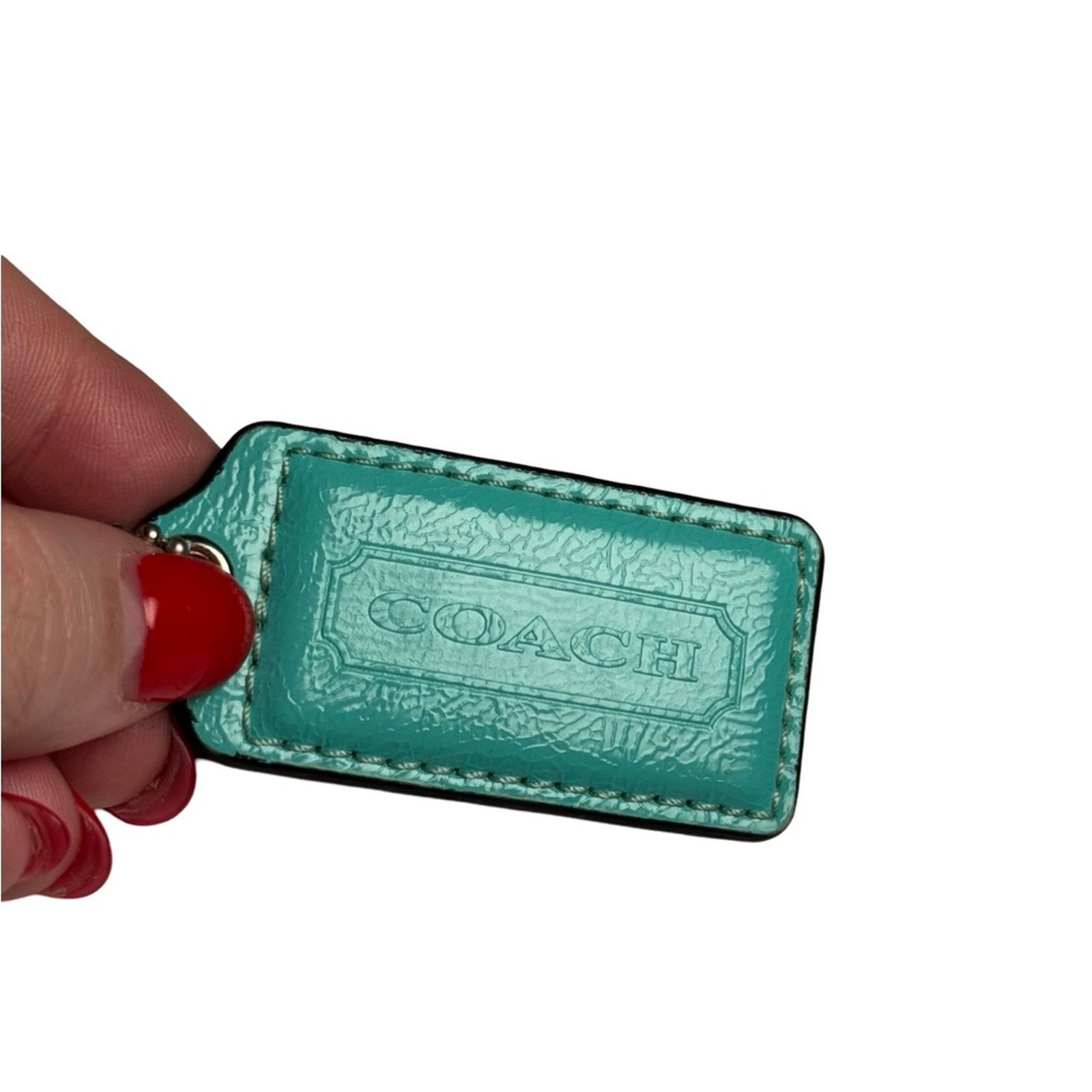 Coach Coach Turquoise Blue Patent Leather Bag Charm w/Ball Chain Size ONE SIZE - 2 Thumbnail
