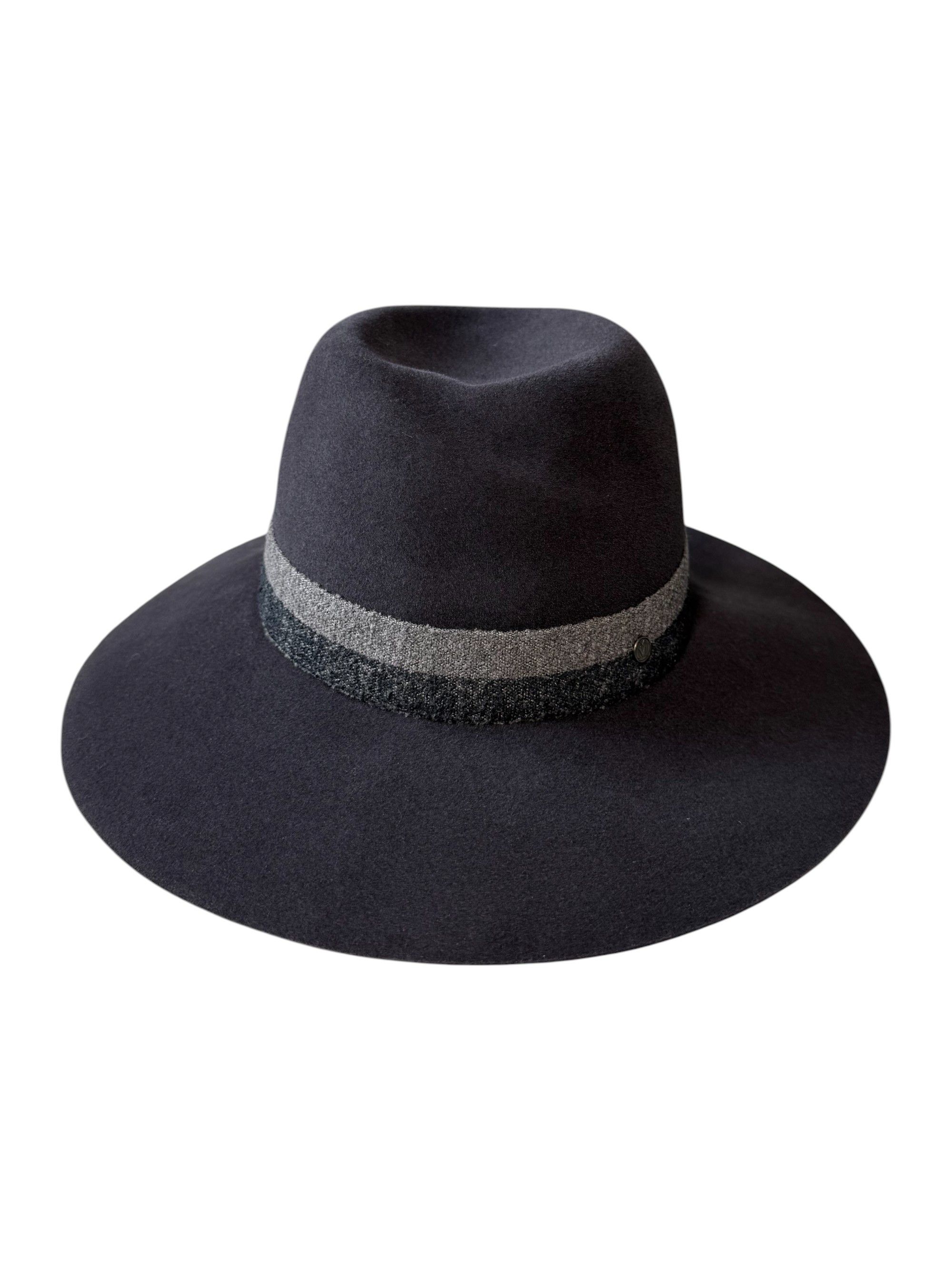 Maison Michel Maison Michel Paris Grey Navy Virginie Wool-Felt Hat Size S Size ONE SIZE - 4 Thumbnail