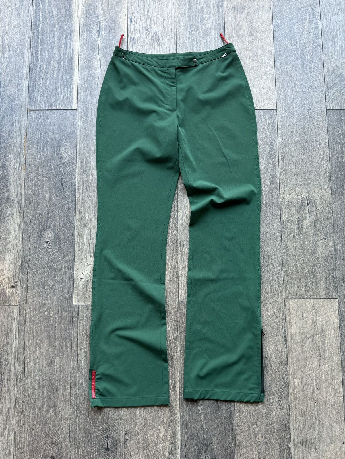 Prada Prada Nylon Casual Green Pants - 42 Size US 31 - 1 Thumbnail