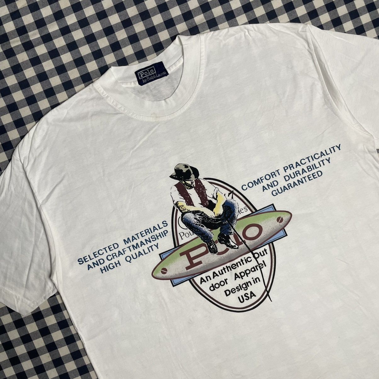 Polo Ralph Lauren × Vintage T-Shirts POLO RALPH LAUREN Vintage Cowboy Size US XL / EU 56 / 4 - 2 Thumbnail
