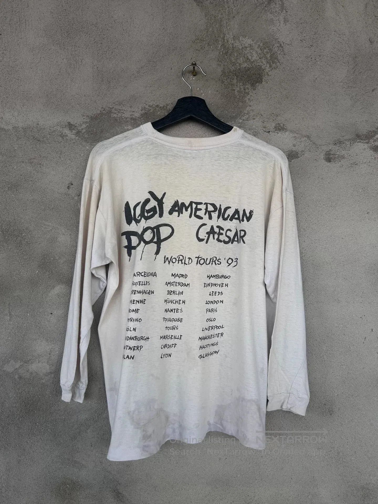 Vintage Vintage Iggy Pop '93 Tour Longsleeve T. Size US M / EU 48-50 / 2 - 4 Thumbnail