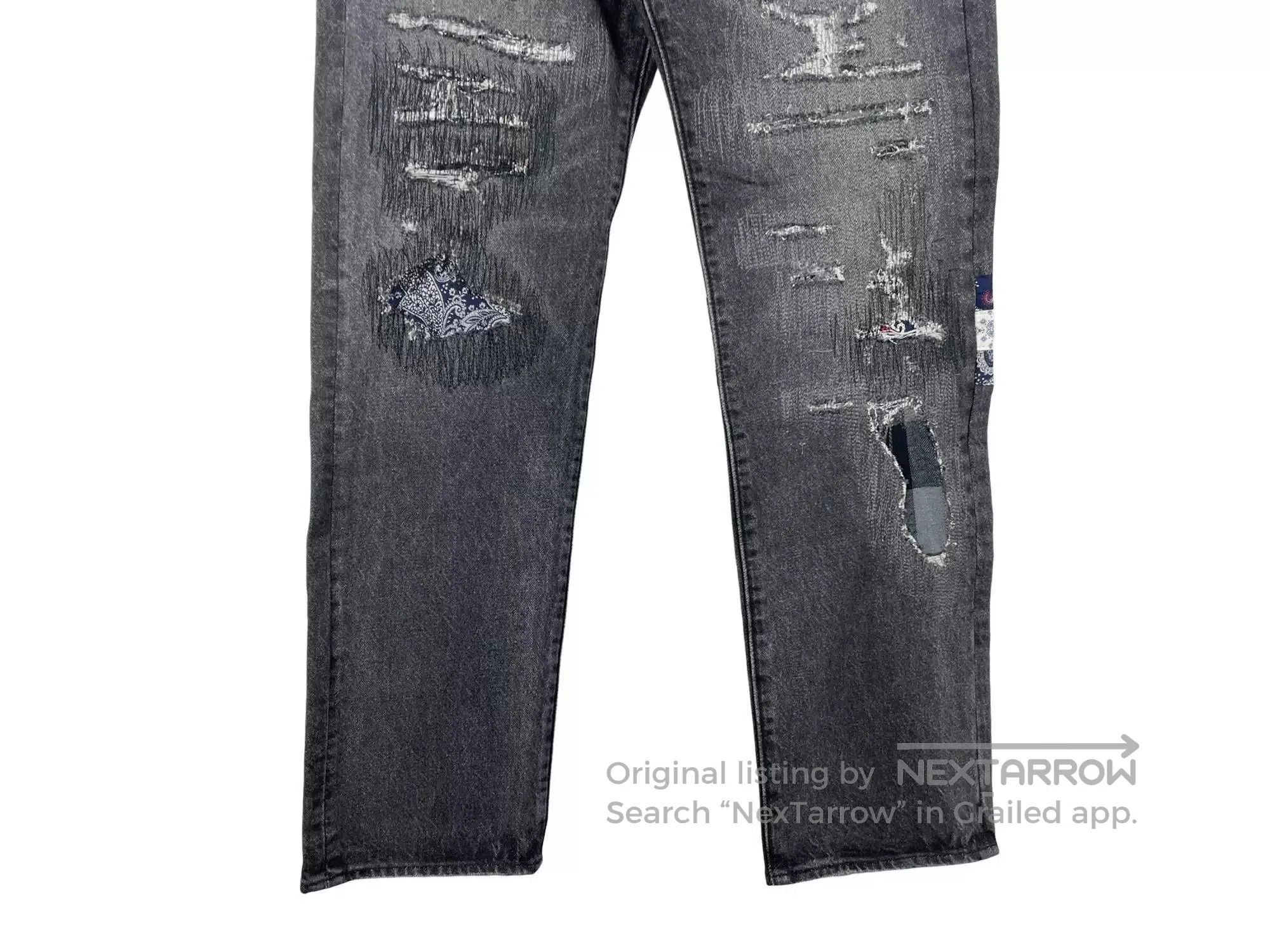Levi's Levi's x CLOT 501 Black Distressed Jeans. Size US 30 / EU 46 - 4 Thumbnail