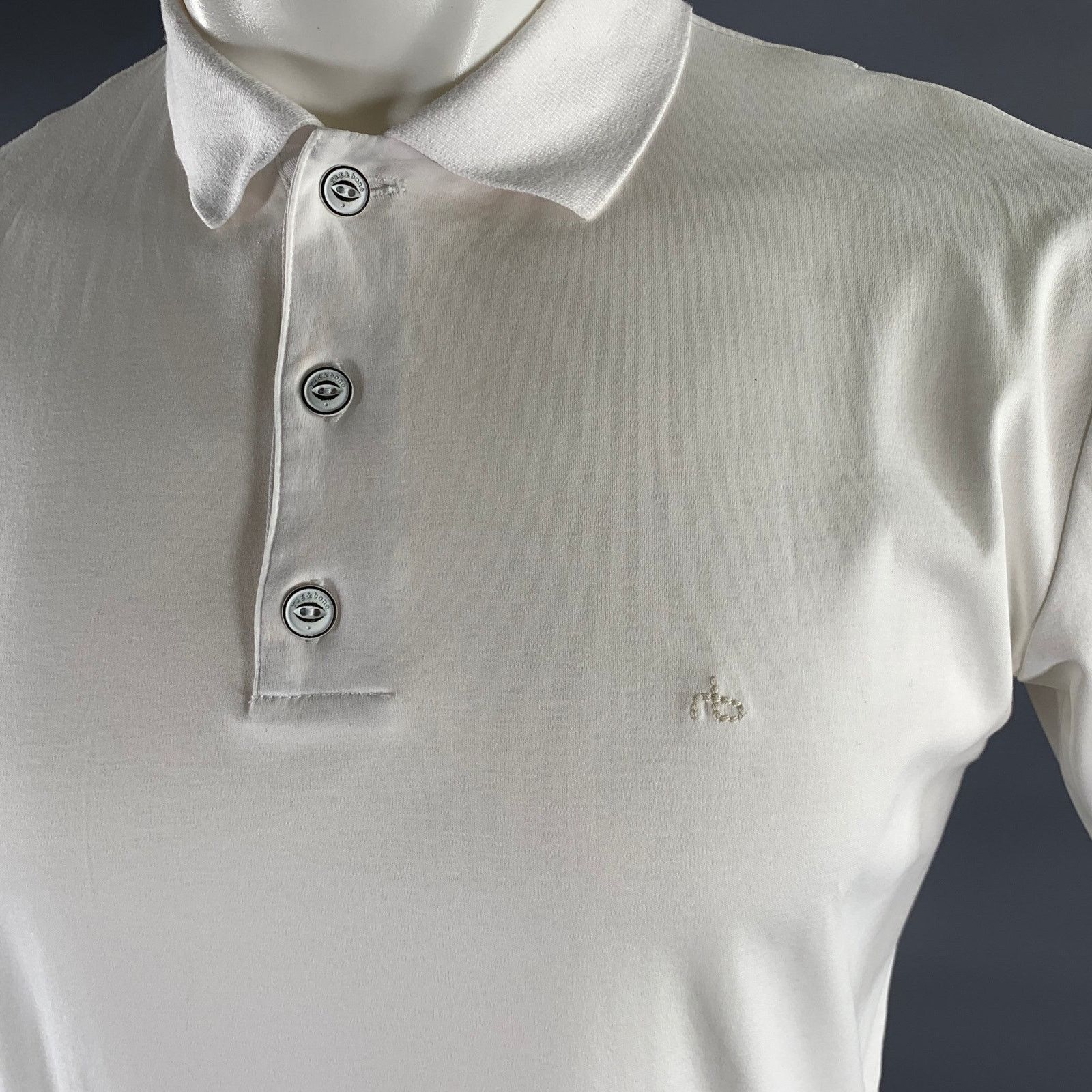 Rag & Bone RAG & BONE Size S White Cotton Polo Size US S / EU 44-46 / 1 - 2 Thumbnail
