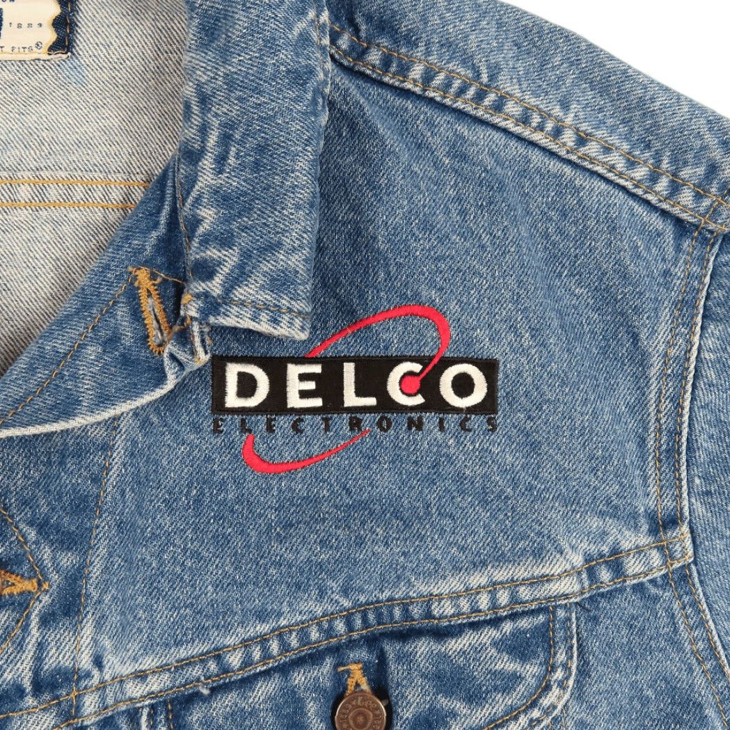 Lee VINTAGE Lee Jacket Denim Blue 90s Bomber Shirt Mens Large Adult LARGE Denim 100% Cotton with Logo Chest Pockets Casual 90s Theme Size US 33 - 4 Thumbnail