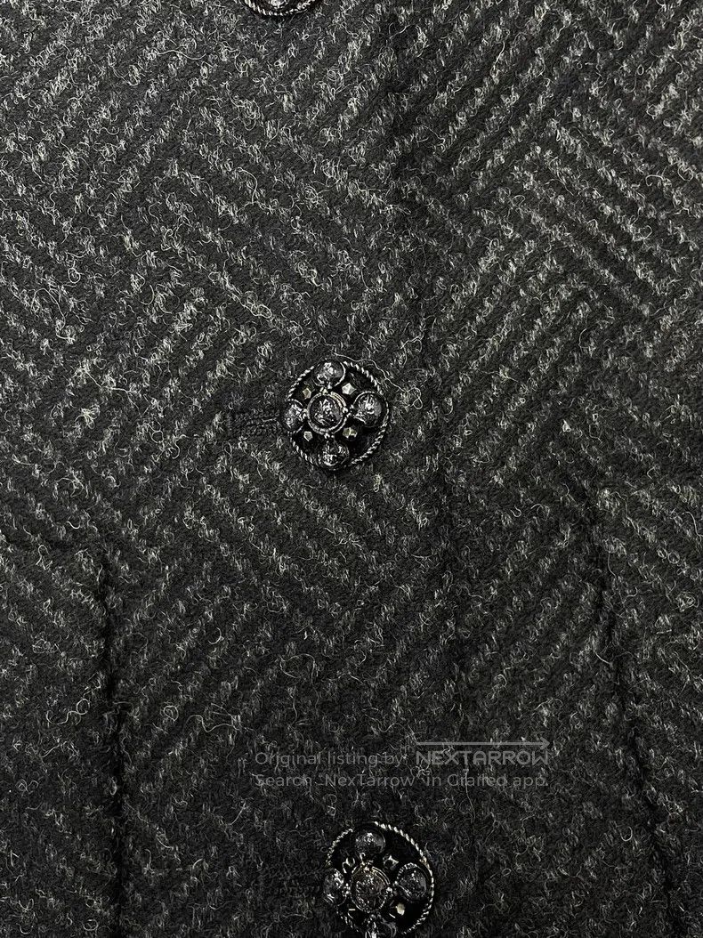 Chanel Chanel Black and gray striped four-pocket jacket Size XS / US 0-2 / IT 36-38 - 2 Thumbnail