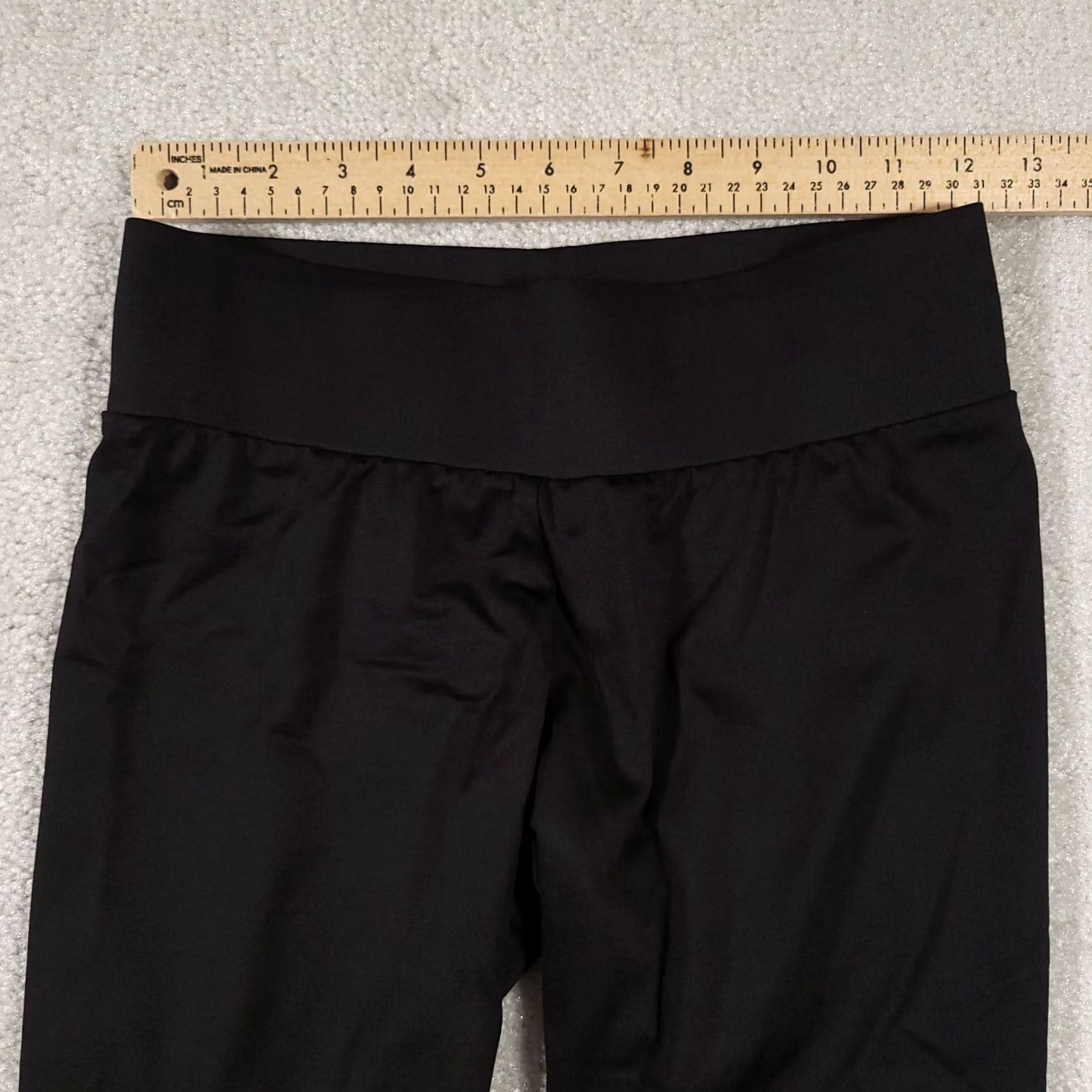 Vintage A'nue Ligne Leggings Womens Small Black Wide Band Classic Style Stretch - Activewear, Casual, Travel, Business Size 28" / US 6 / IT 42 - 4 Thumbnail