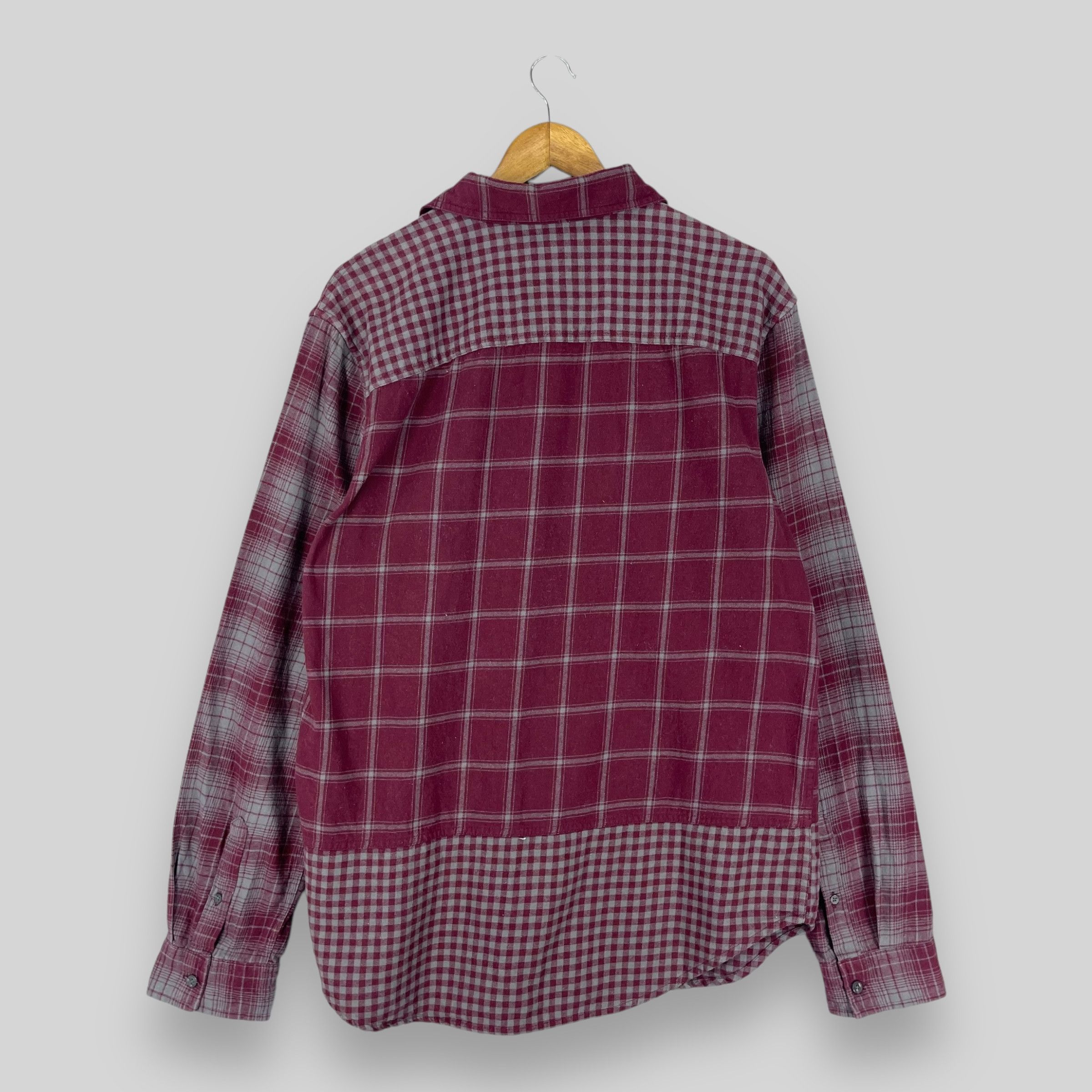 Flannel Vintage 90s Checkered Minimalist Flannel Reconstruct Shirt Size US L / EU 52-54 / 3 - 9 Thumbnail