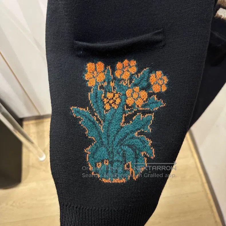 Loewe Loewe Rabbit Floral Embroidered Long Wool Sweater Size M / US 6-8 / IT 42-44 - 6 Thumbnail