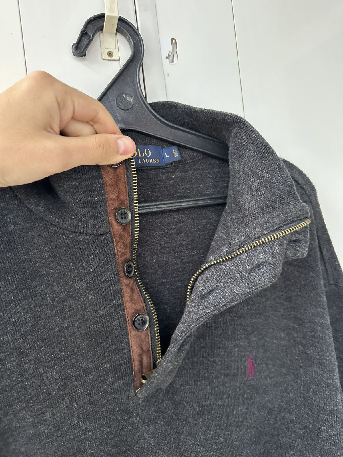 Polo Ralph Lauren Vintage Polo Ralph Lauren Half-zip Purple Logo Size US L / EU 52-54 / 3 - 12 Thumbnail