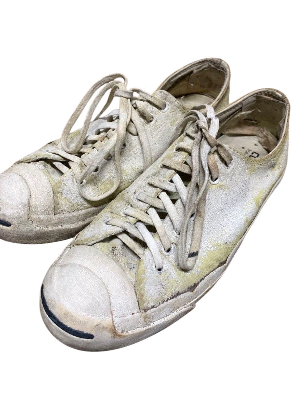 Converse × Maison Margiela Convers jackpurcel x Maison Martin Margiela distressed shoes Size US 8.5 / EU 41-42 - 1 Thumbnail