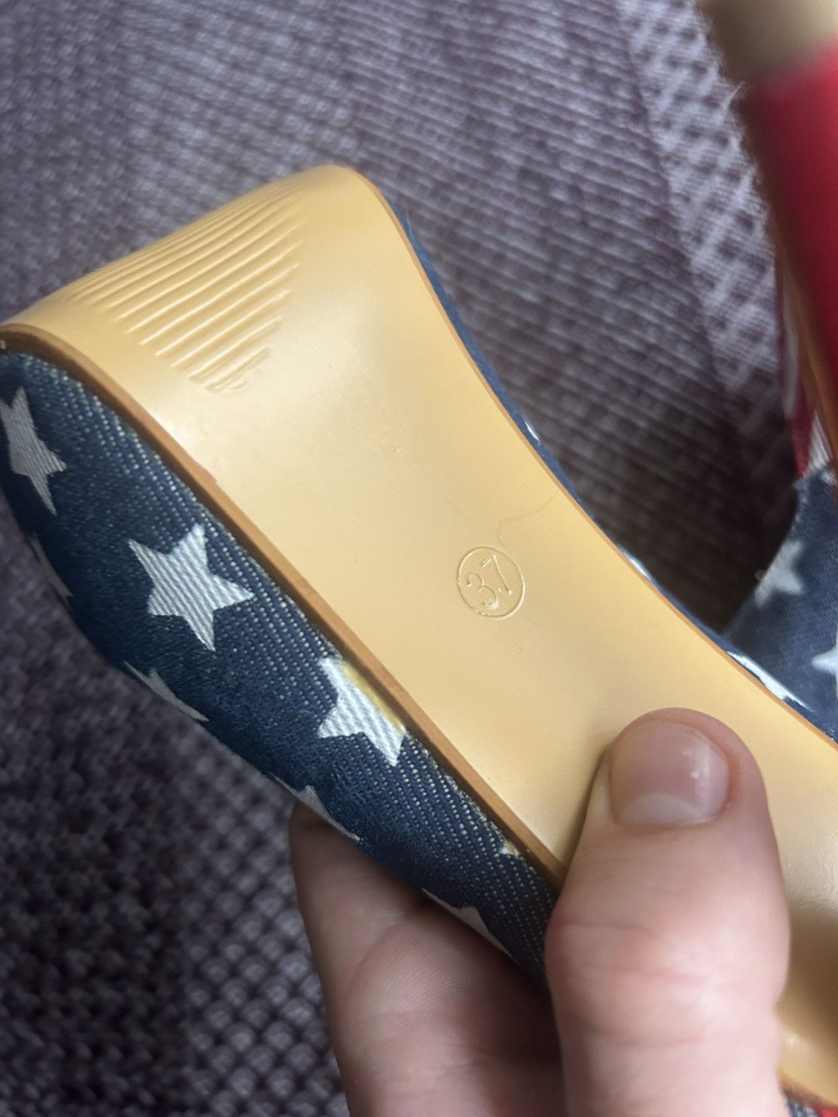 Vintage Vintage Women Heels American Flag Y2K Style Crazy Item Sz 37 Size US 6.5 / IT 36.5 - 12 Thumbnail