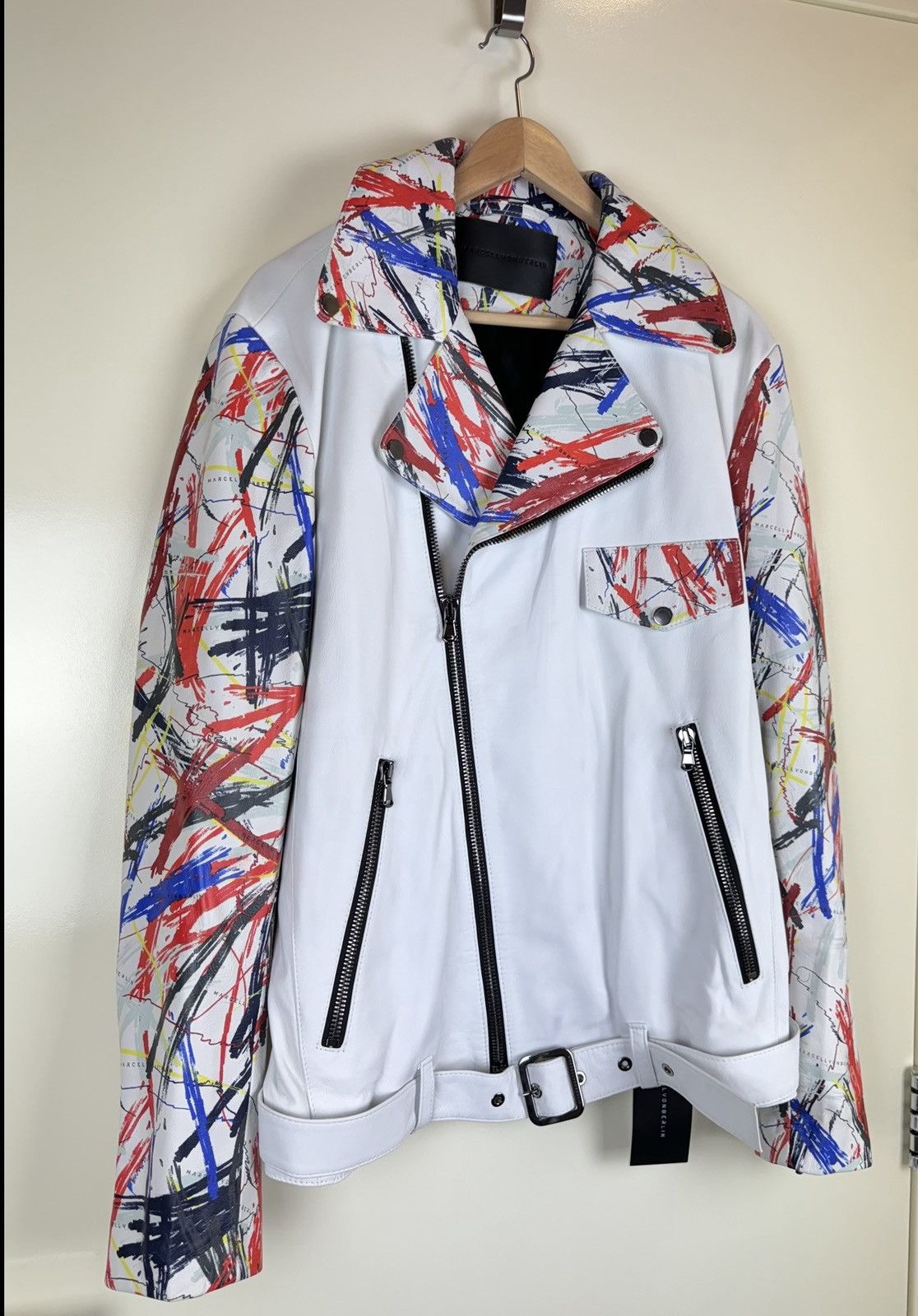 Hysteric Glamour MARCELL VON BERLIN Avant Garde Biker Moto Leather Jacket XL Size US XL / EU 56 / 4 - 4 Thumbnail