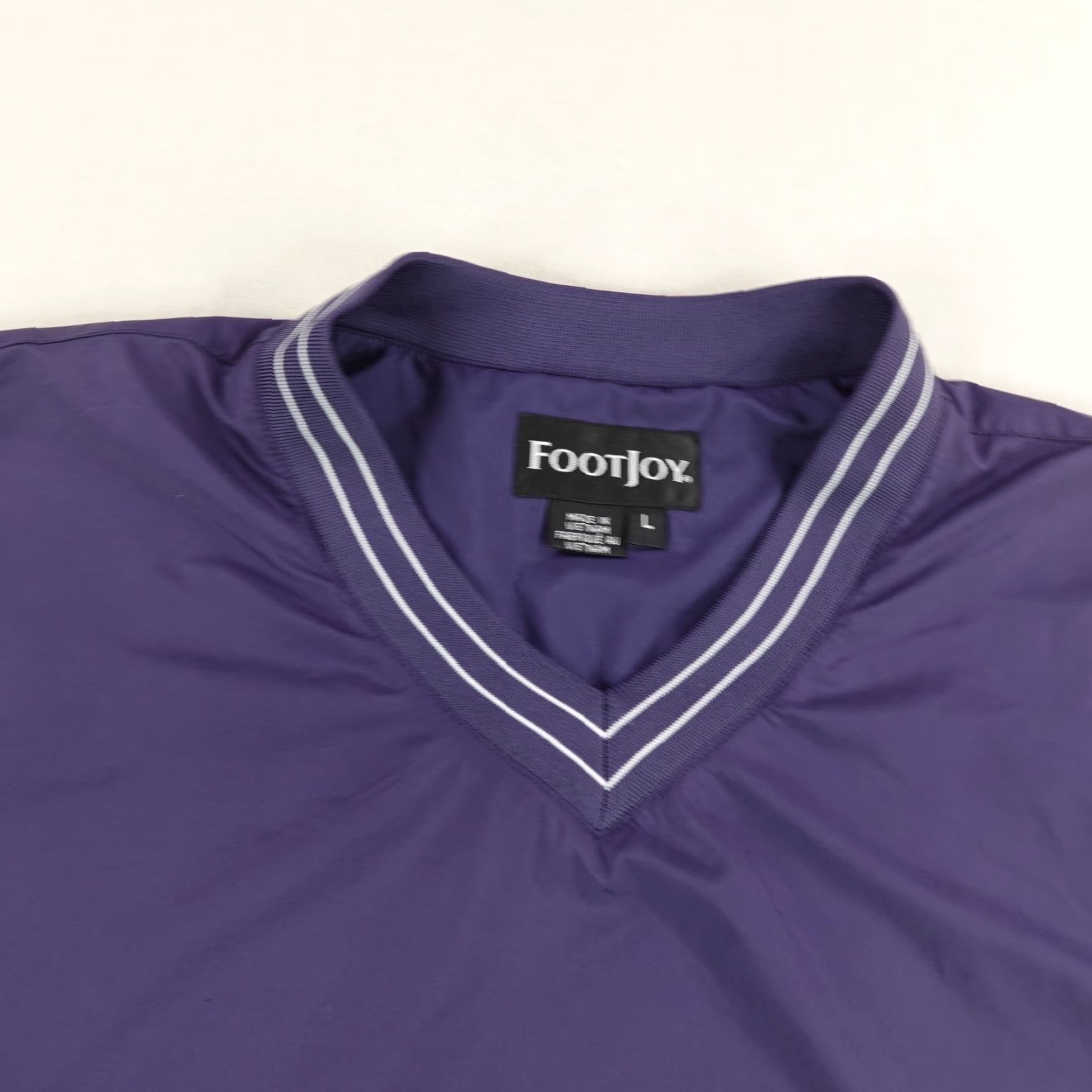 Footjoy FootJoy Jacket Mens Large Blue Windbreaker V Neck Pullover Golf Lightweight Windproof Wind-Resistant Pockets 90s Outdoor Sports Mens Size US L / EU 52-54 / 3 - 2 Thumbnail