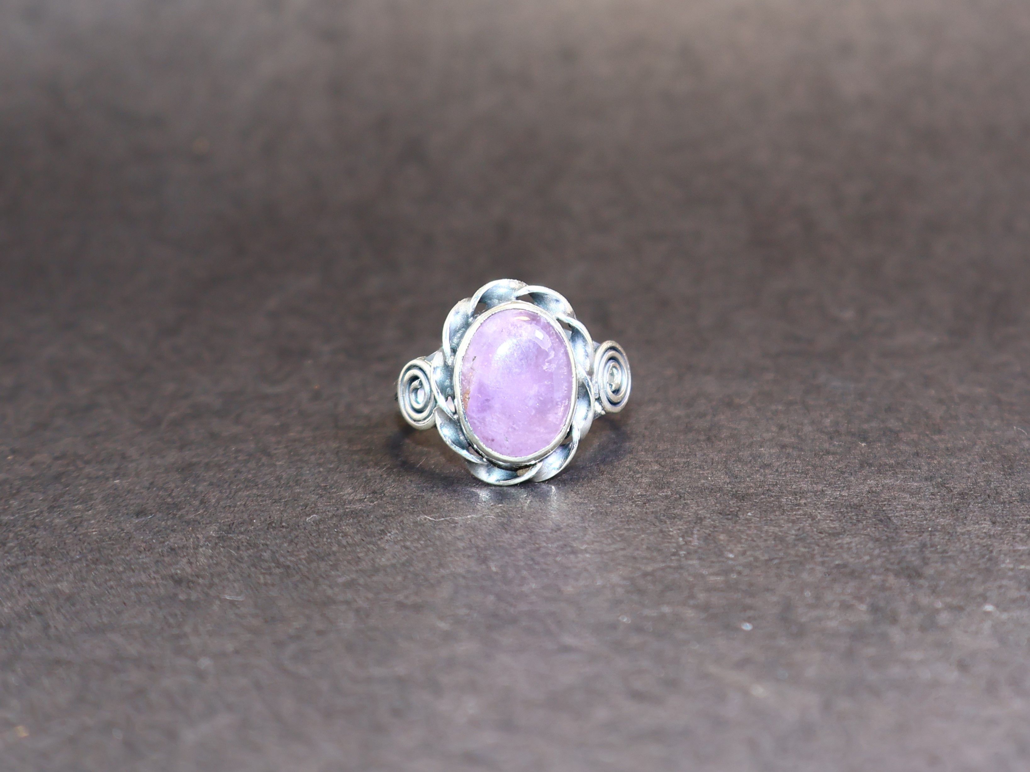 Handmade Amethyst Gemstone Ring, Sterling Silver Ring, Handmade Ring, Size ONE SIZE - 9 Thumbnail