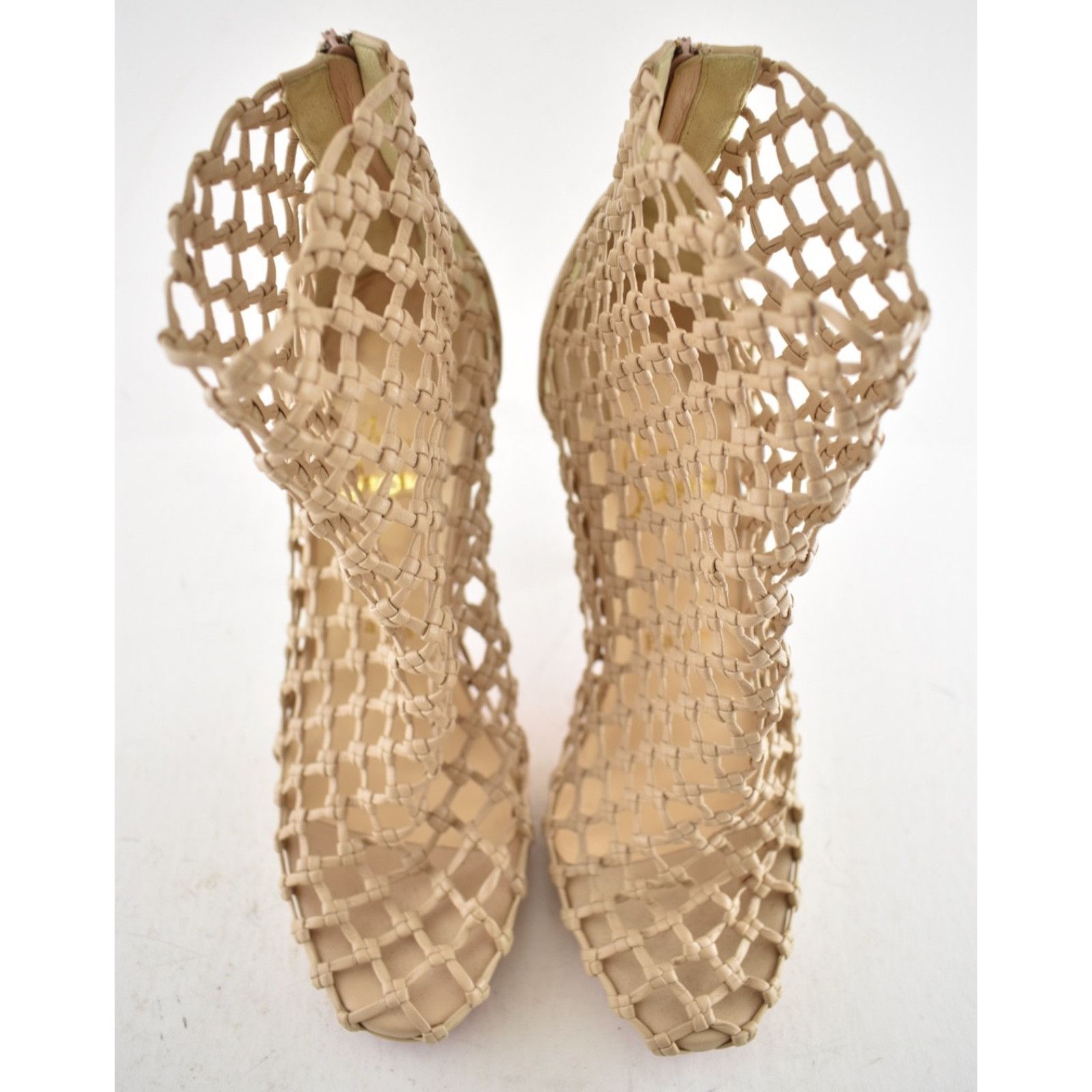 Christian Louboutin Christian Louboutin Porligat 120 Nu Nude Beige Caged Boot Size US 7 / IT 37 - 9 Thumbnail