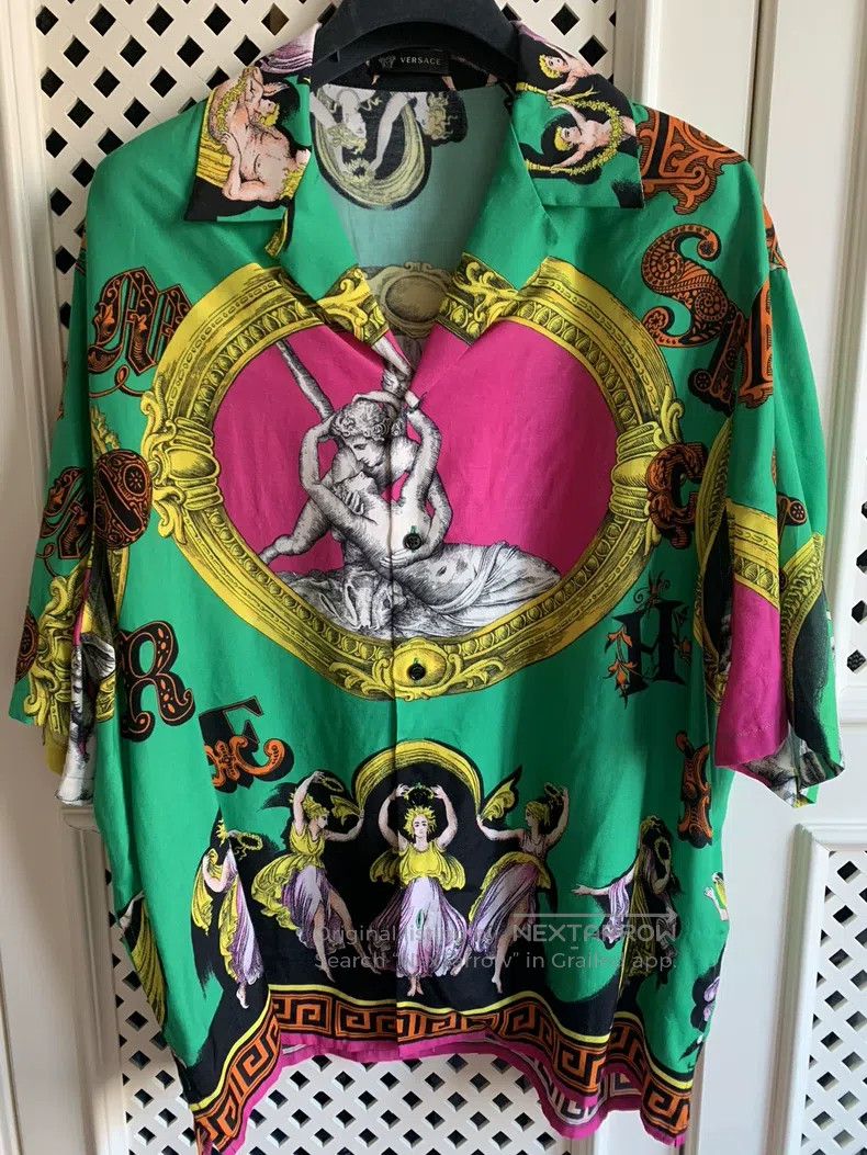 Versace Versace Cupid print Hawaiian shirt Size US M / EU 48-50 / 2 - 1 Thumbnail