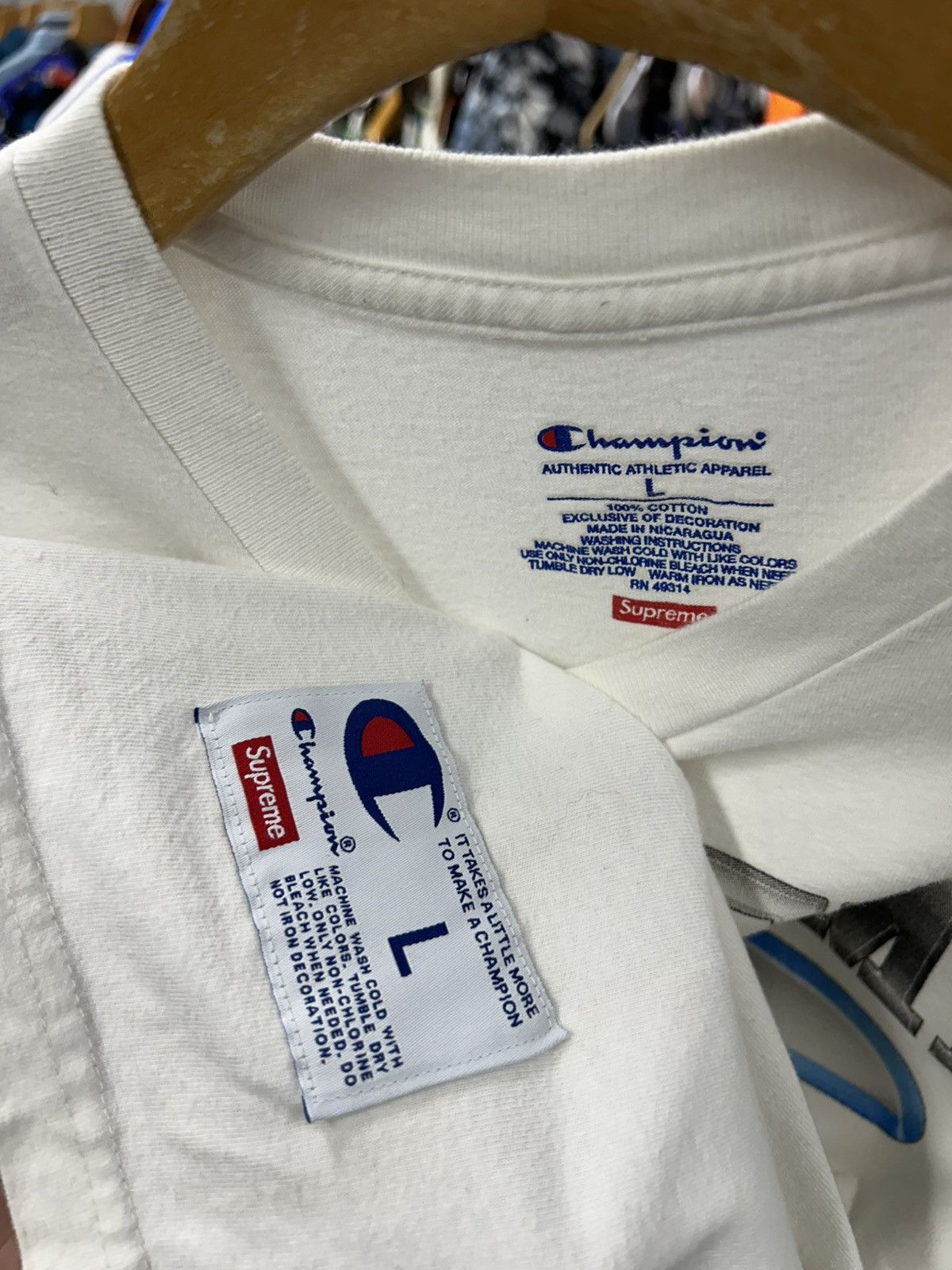Champion × Supreme 2019 Supreme x Champion T-Shirt L Size US L / EU 52-54 / 3 - 3 Thumbnail