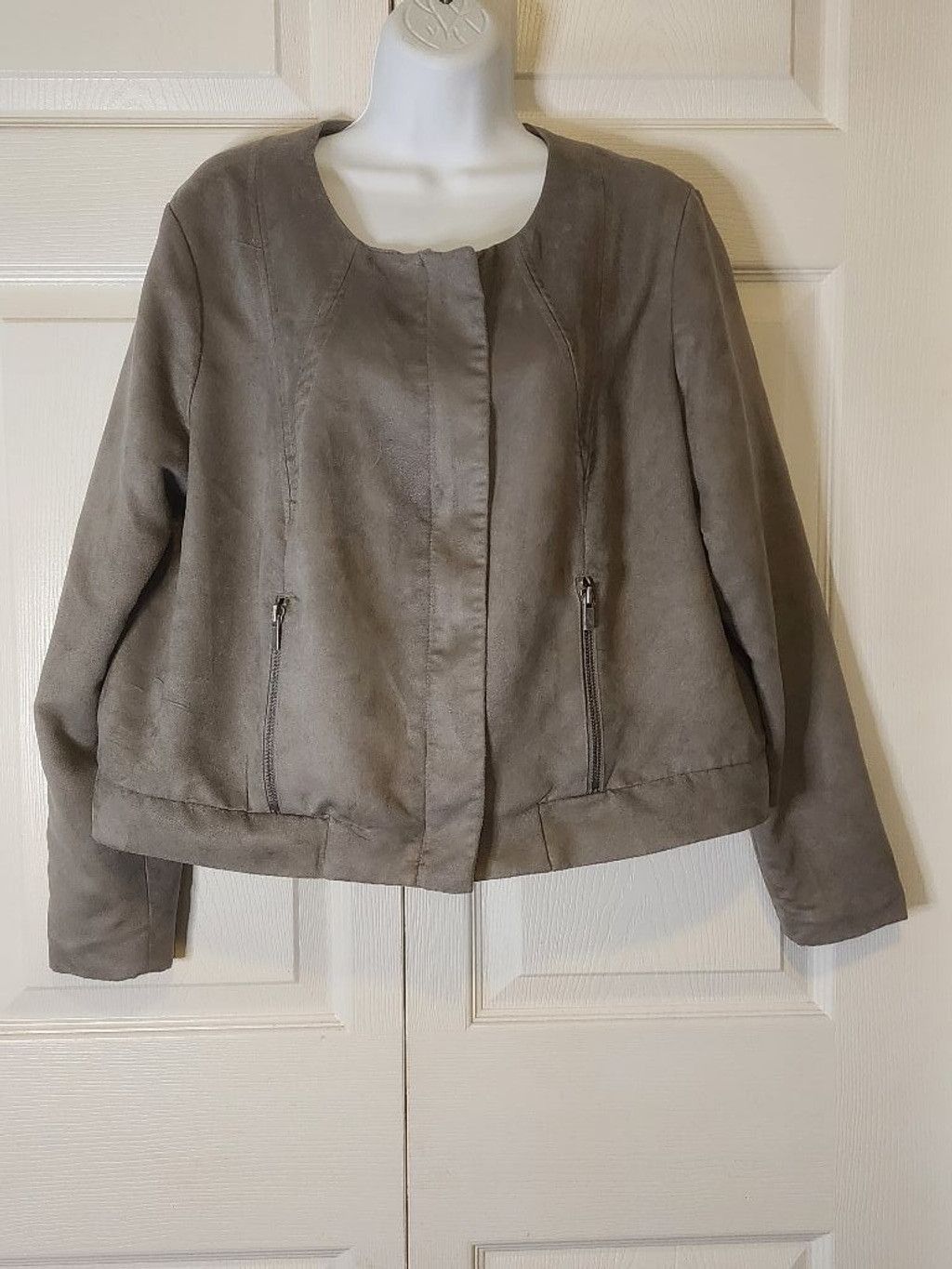 Worthington Worthington Gray Ultrasuede Jacket Size XL / US 12-14 / IT 48-50 - 1 Thumbnail