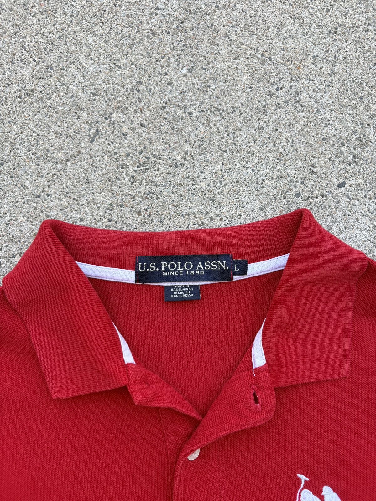 Polo Ralph Lauren Vintage US Polo Assn. Red Chief Keef Style Polo Tee Size L Size US L / EU 52-54 / 3 - 3 Thumbnail
