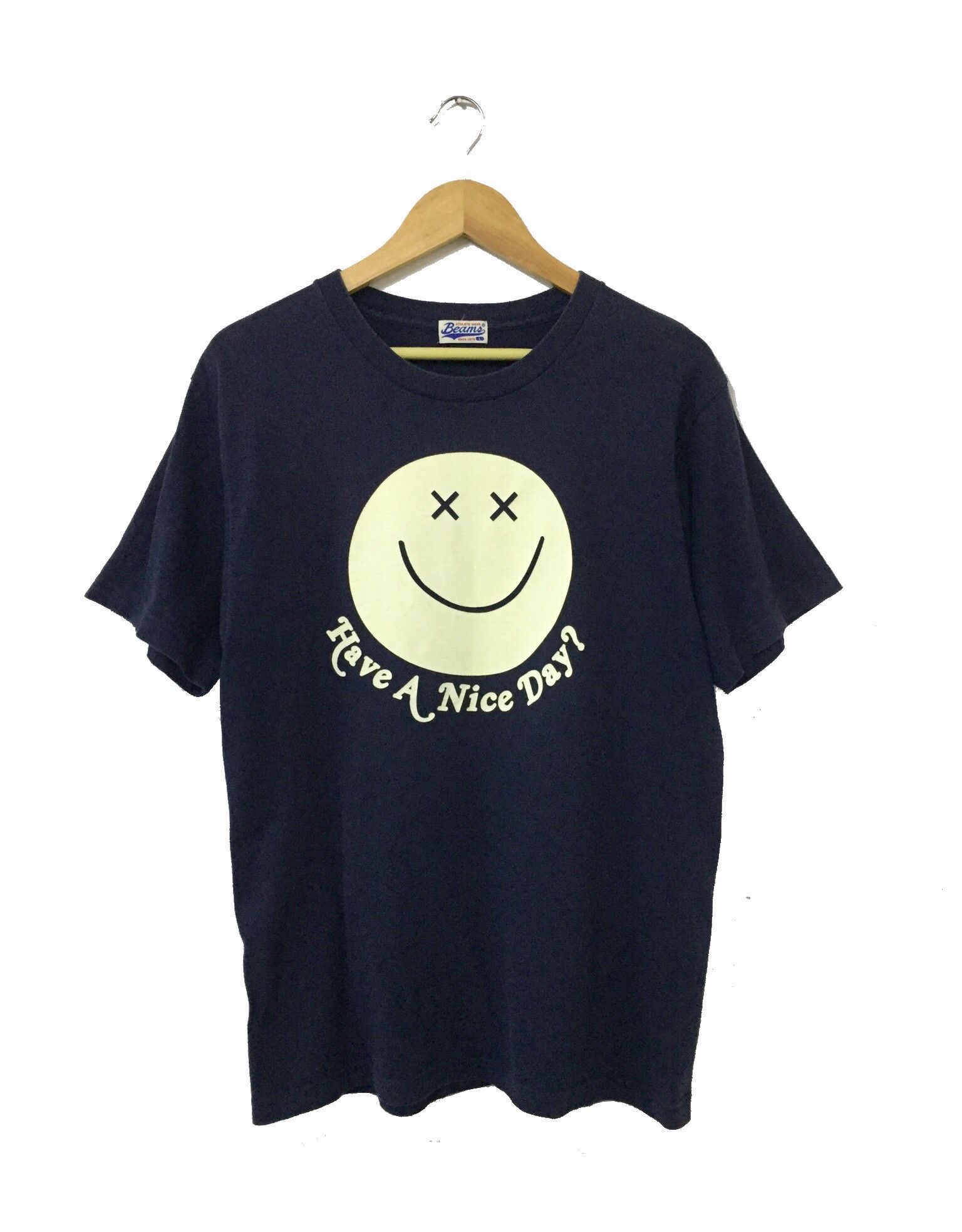 Beams Japan × Beams Plus × Japanese Brand BEAMS HAVE A NICE DAY SMILEY JAPANESE BRAND TSHIRT Size US L / EU 52-54 / 3 - 1 Thumbnail