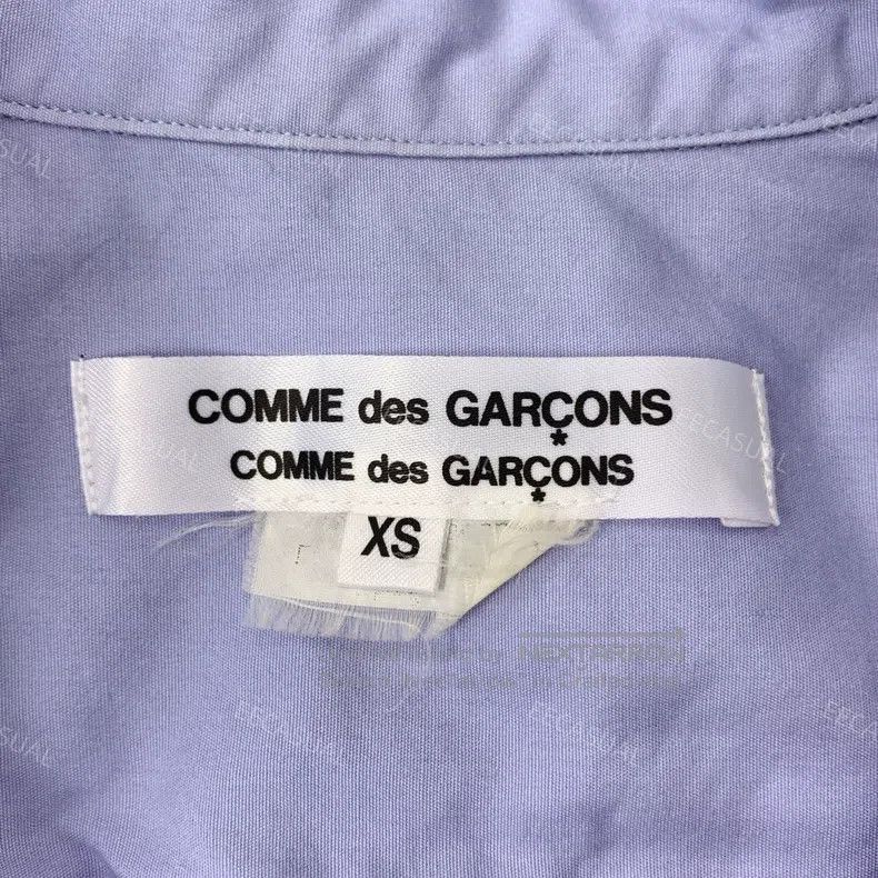 Comme des Garcons Comme Des Garcons Light Blue Cotton Ruffled Collar Shirt Size XS / US 0-2 / IT 36-38 - 6 Thumbnail