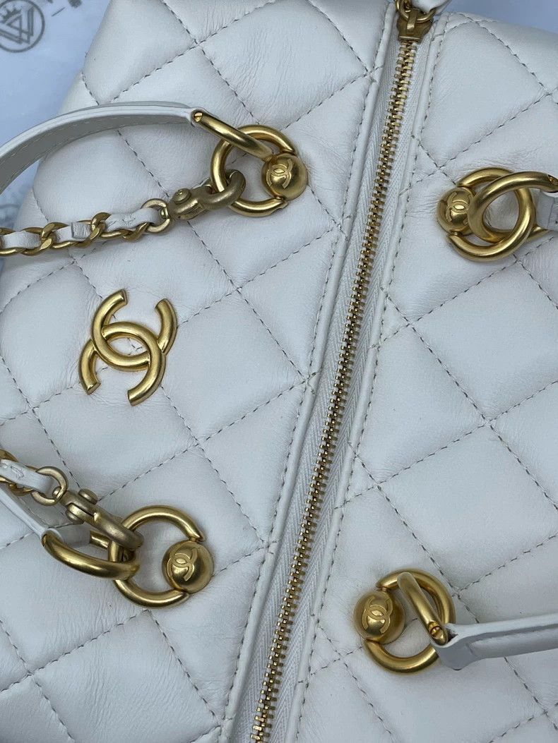 Chanel Chanel White Leather Chain Bag -2505 Size ONE SIZE - 6 Thumbnail