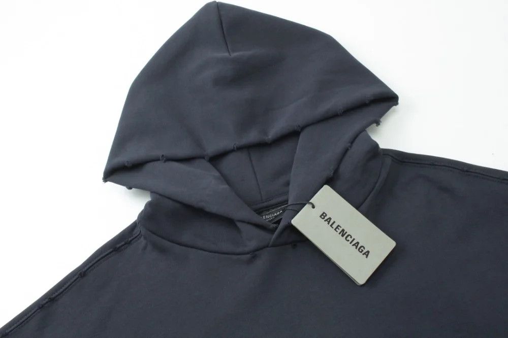 Balenciaga o1la1rc1a1224 Unisex Oversized Hoodie in Black Size US XL / EU 56 / 4 - 2 Thumbnail