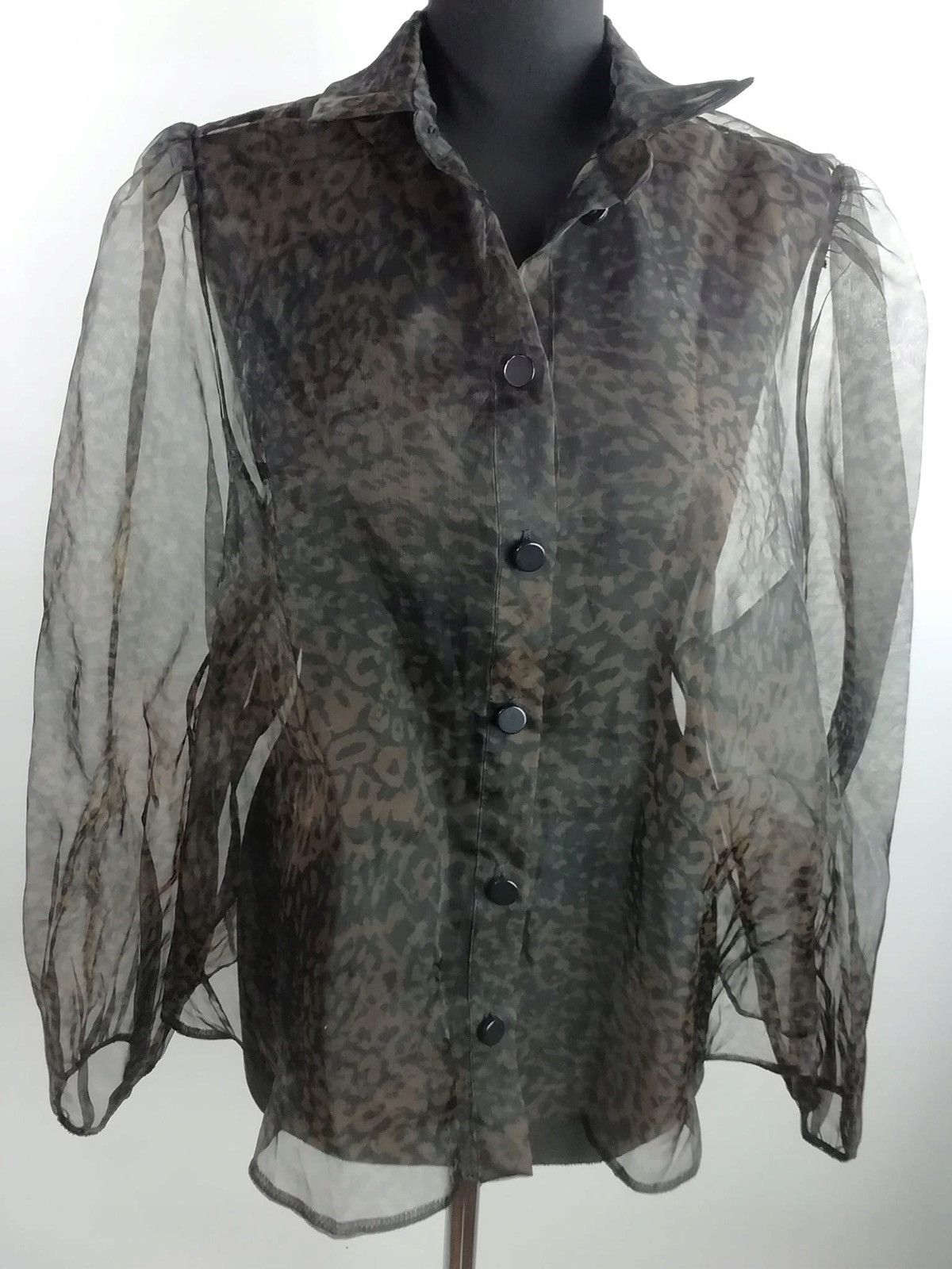 Vintage Goth Avant Garde psychodelic Mesh Transparent blouse top Size M / US 6-8 / IT 42-44 - 1 Preview