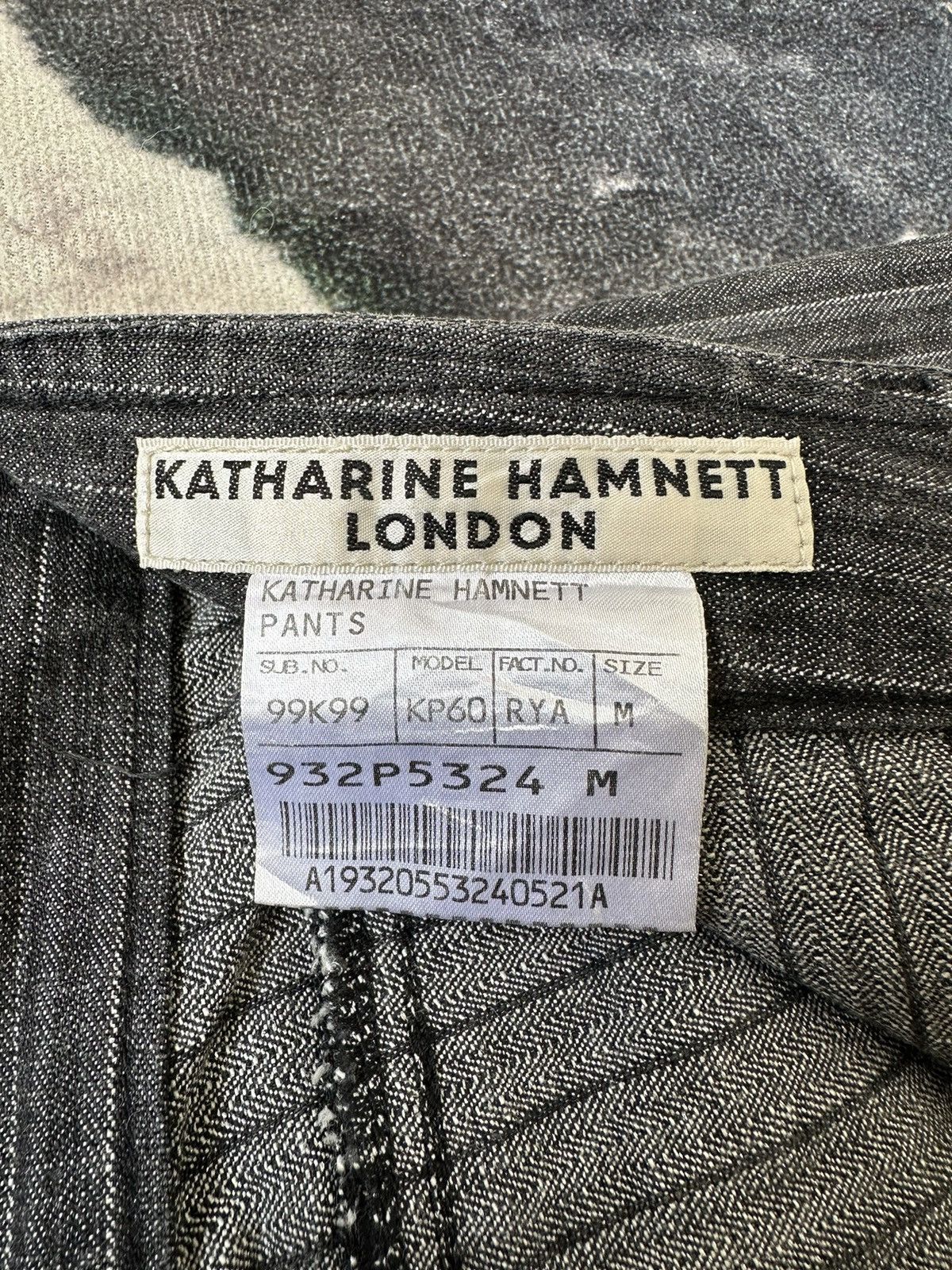 00's Katharine Hamnett 4 pocket Wabash stripe denim