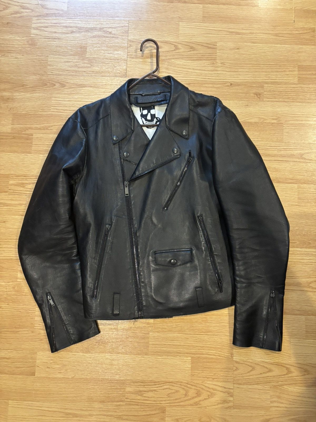 Alexander McQueen 2000s ALEXANDER MCQUEEN BIKER JACKET RARE SKULL LINER Size US XL / EU 56 / 4 - 1 Thumbnail