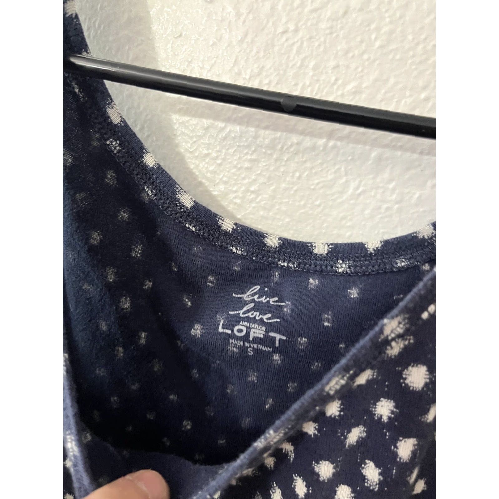 Ann Taylor Ann Taylor LOFT Tank Women Small Blue Cotton Sleeveless Slim Fit Love Womens Size S / US 4 / IT 40 - 3 Thumbnail