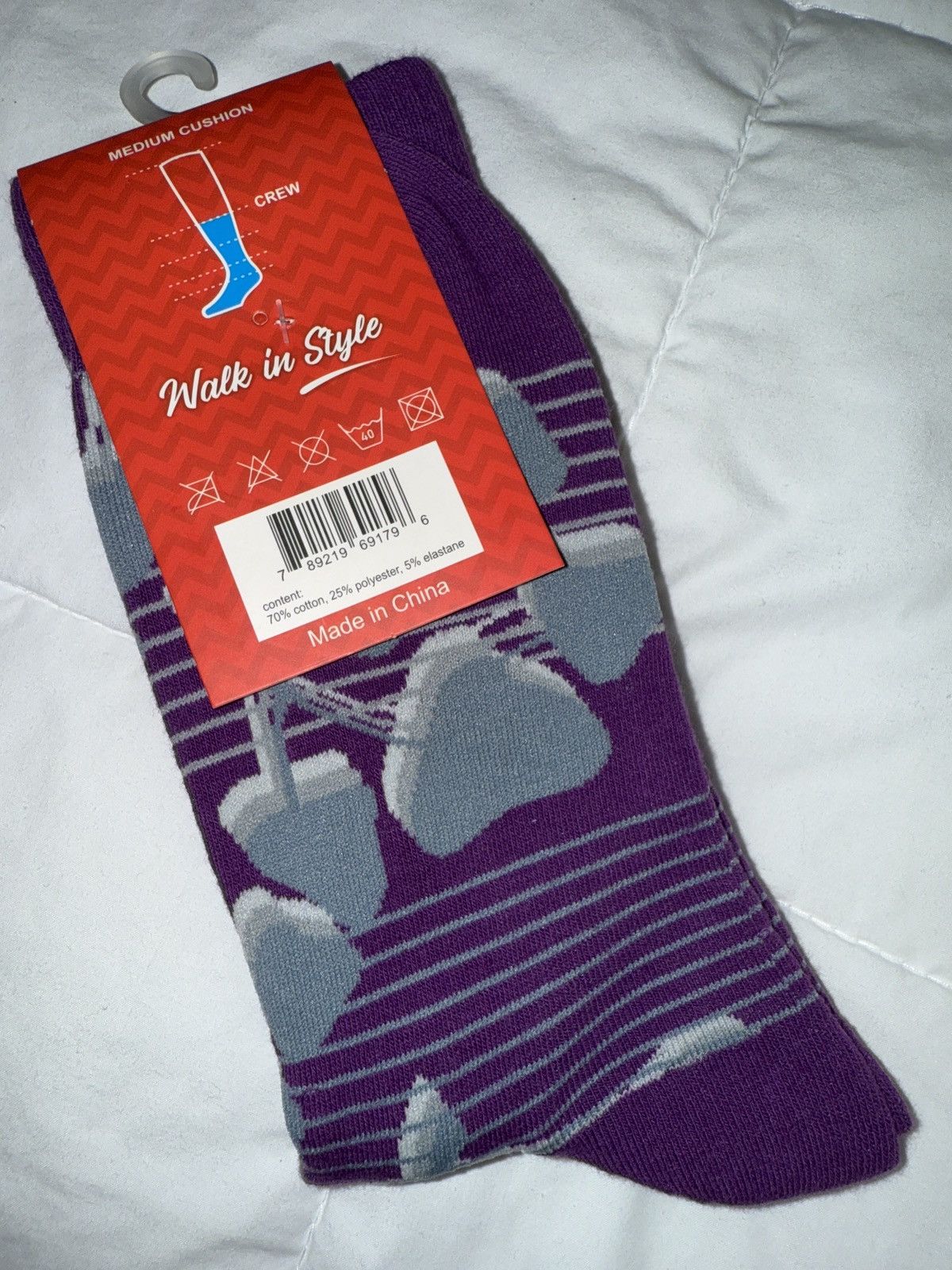 Other 2 pair of SILLIES SOCKS! “Shroom-a-Delic” design, crew, NEW! Size ONE SIZE - 6 Thumbnail