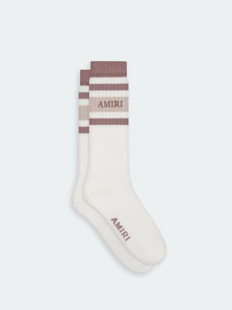 Amiri o1s1wg110525 Size: OS / Stack Stripe Chunky Sock Brown/White Size ONE SIZE - 2 Thumbnail