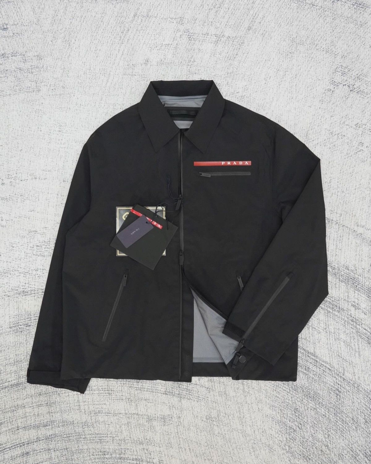 image of Prada (New) Linea Rossa Aw19 Lr-Mx009 Gore-Tex Jacket in Black, Men's (Size Large)