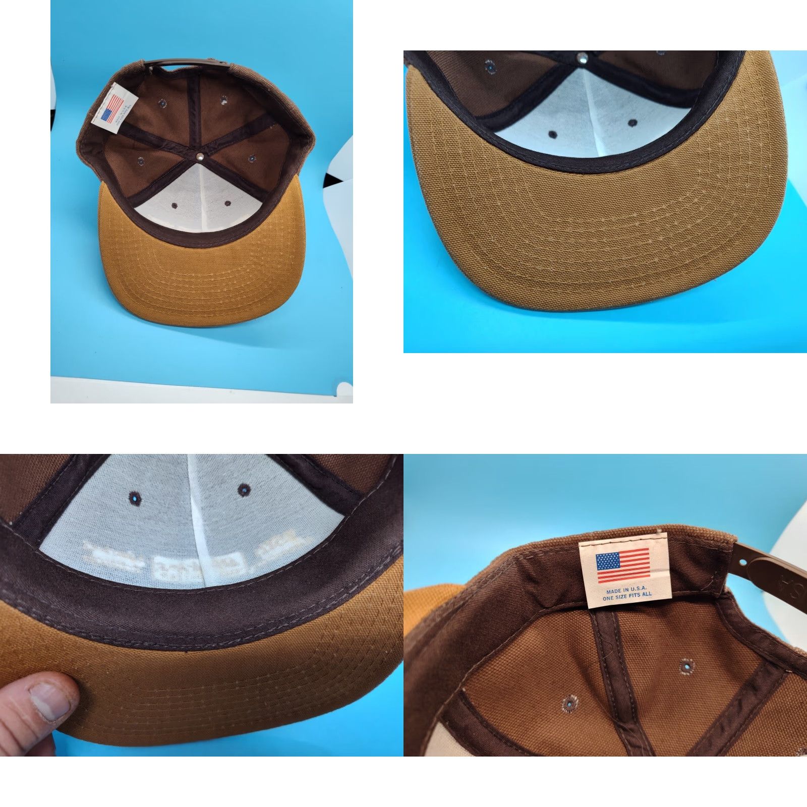 Dickies VINTAGE Dickies Men Snapback Hat 75th Anniversary Limited Edition USA Brown Canvas One Size Adjustable Rare Size ONE SIZE - 8 Thumbnail