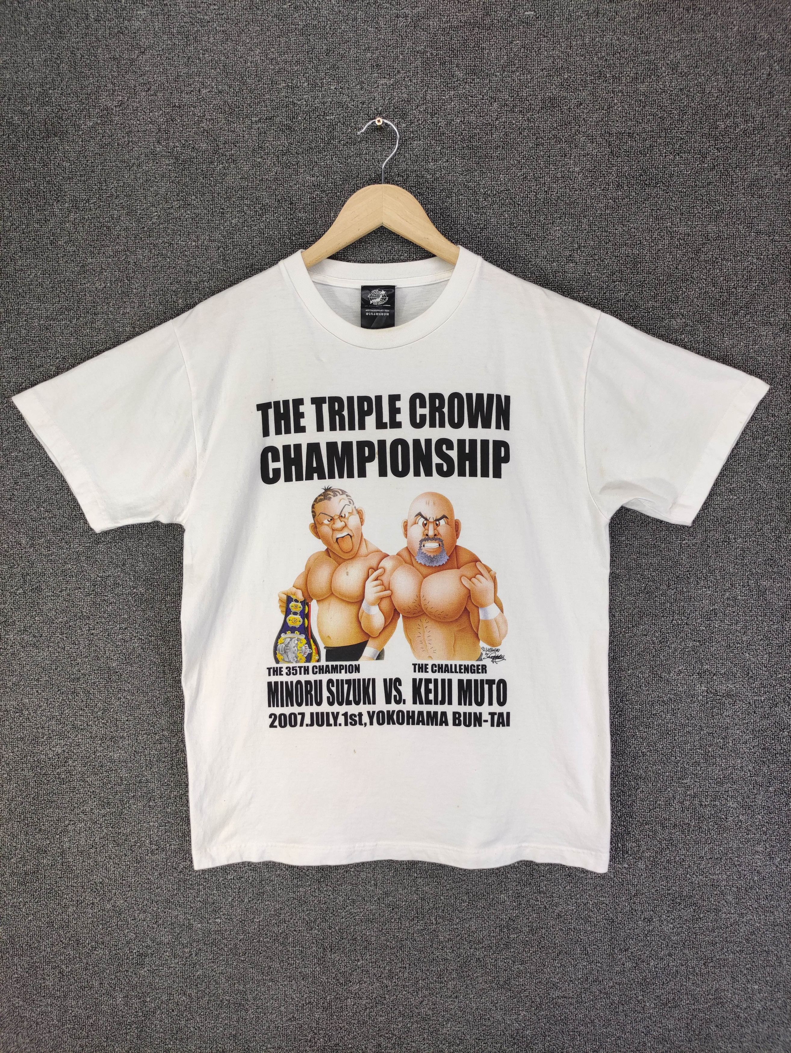Japanese Brand Vintage Japanese Pro Wrestling Tee Big Logo T-shirt Size US M / EU 48-50 / 2 - 1 Thumbnail