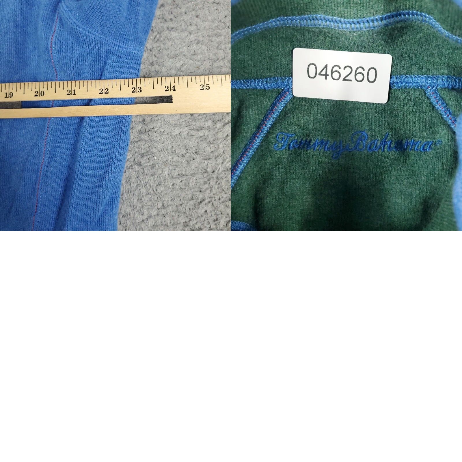 Tommy Bahama Tommy Bahama Mens Large Blue 1/4 Zip Up Pullover Sweatshirt Size US L / EU 52-54 / 3 - 8 Thumbnail