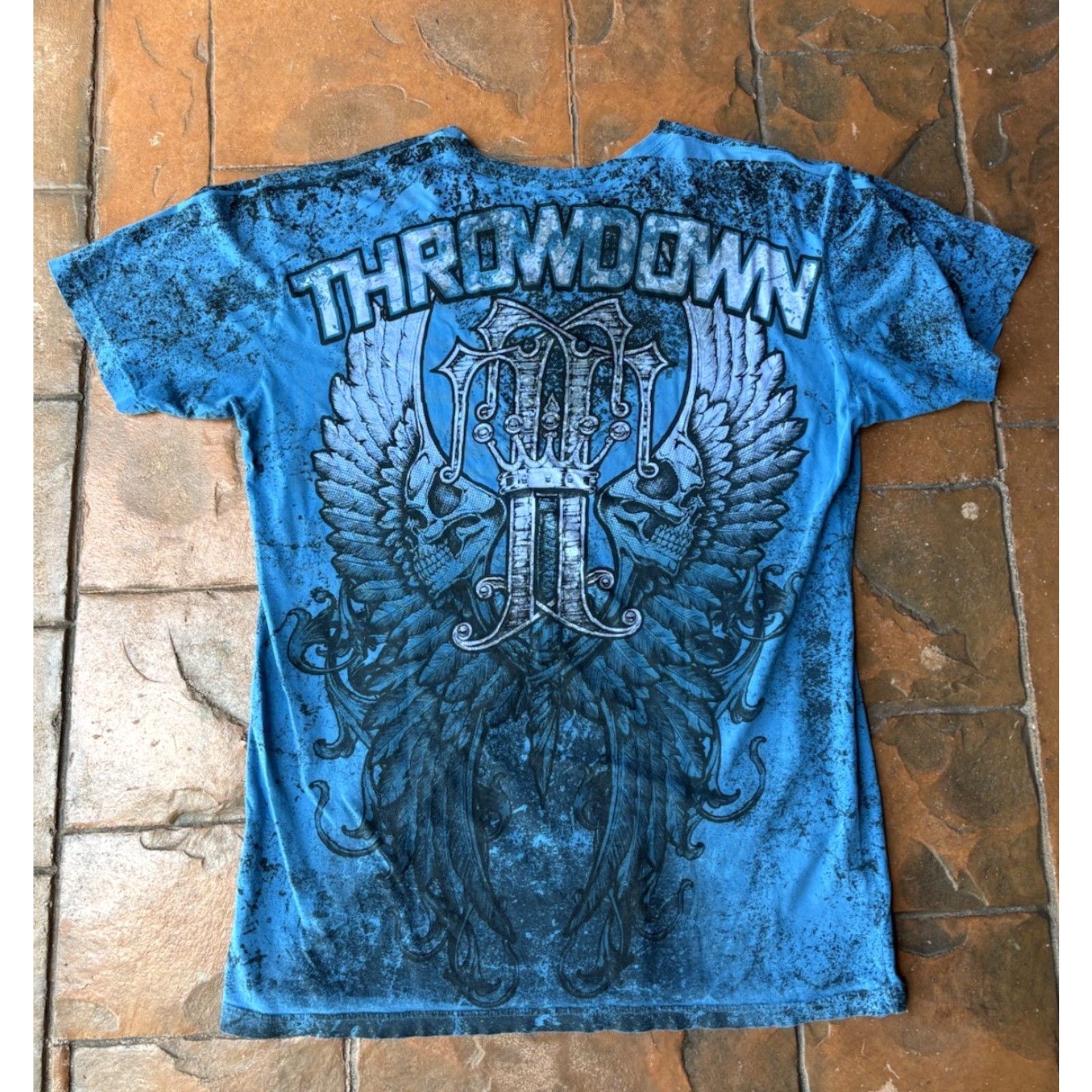 Affliction VINTAGE Y2K Throwdown Premium T Shirt XL Grunge Skater Affliction MMA Style Size US XL / EU 56 / 4 - 3 Thumbnail