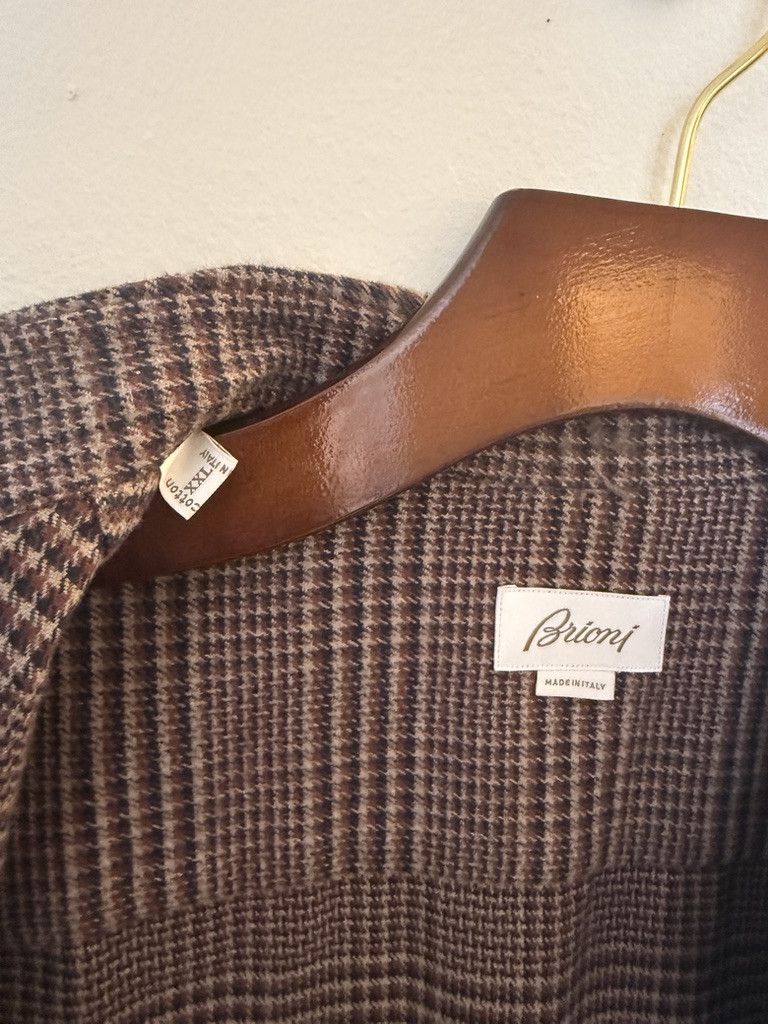 Brioni Brioni Brown Glen Plaid Cotton Shirt Size US XXL / EU 58 / 5 - 4 Thumbnail