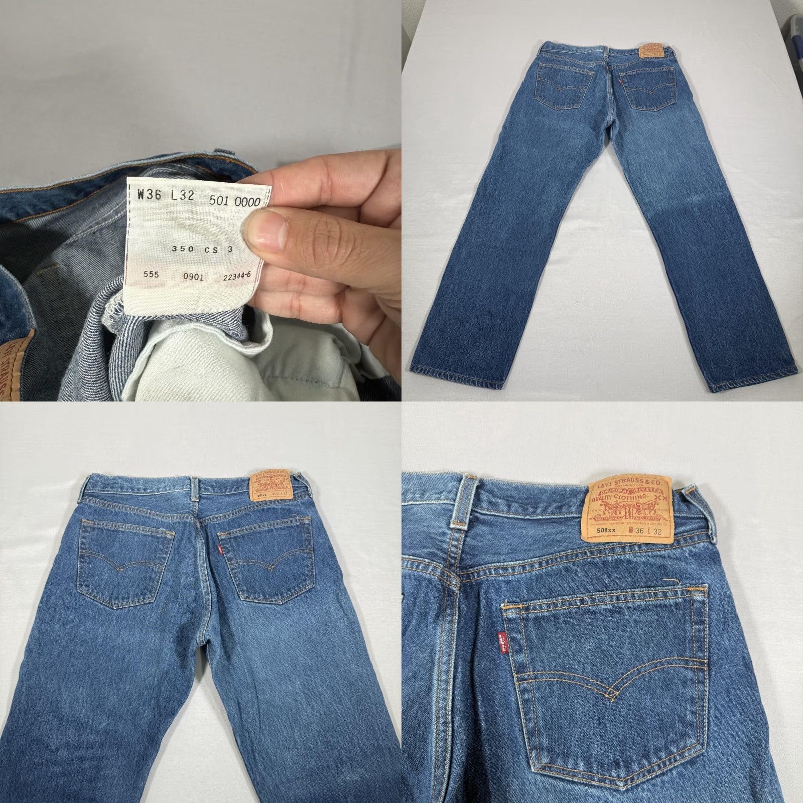 Levi's VINTAGE Levi's Jeans Mens 34x29 Blue 501 Straight Fit Denim Pants Western 90s USA Size US 34 / EU 50 - 9 Thumbnail
