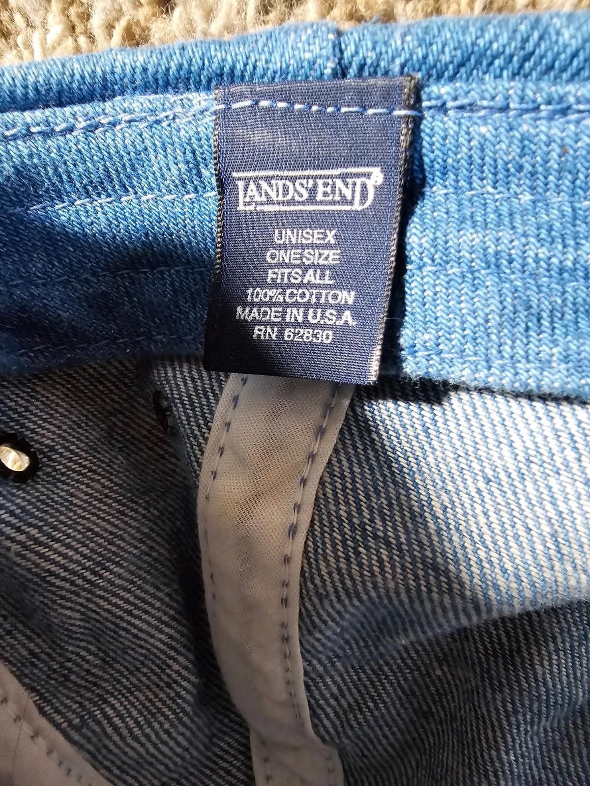 Lands' End TEK Interactive Group Inc Blue Denim Clasp hat USA Made Size ONE SIZE - 5 Thumbnail
